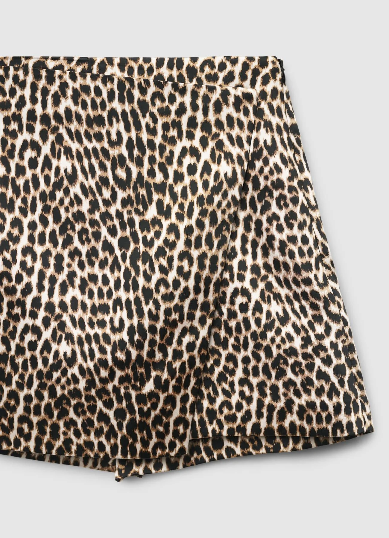 Gonna-pantalone simil satin con stampa animalier - Image 6