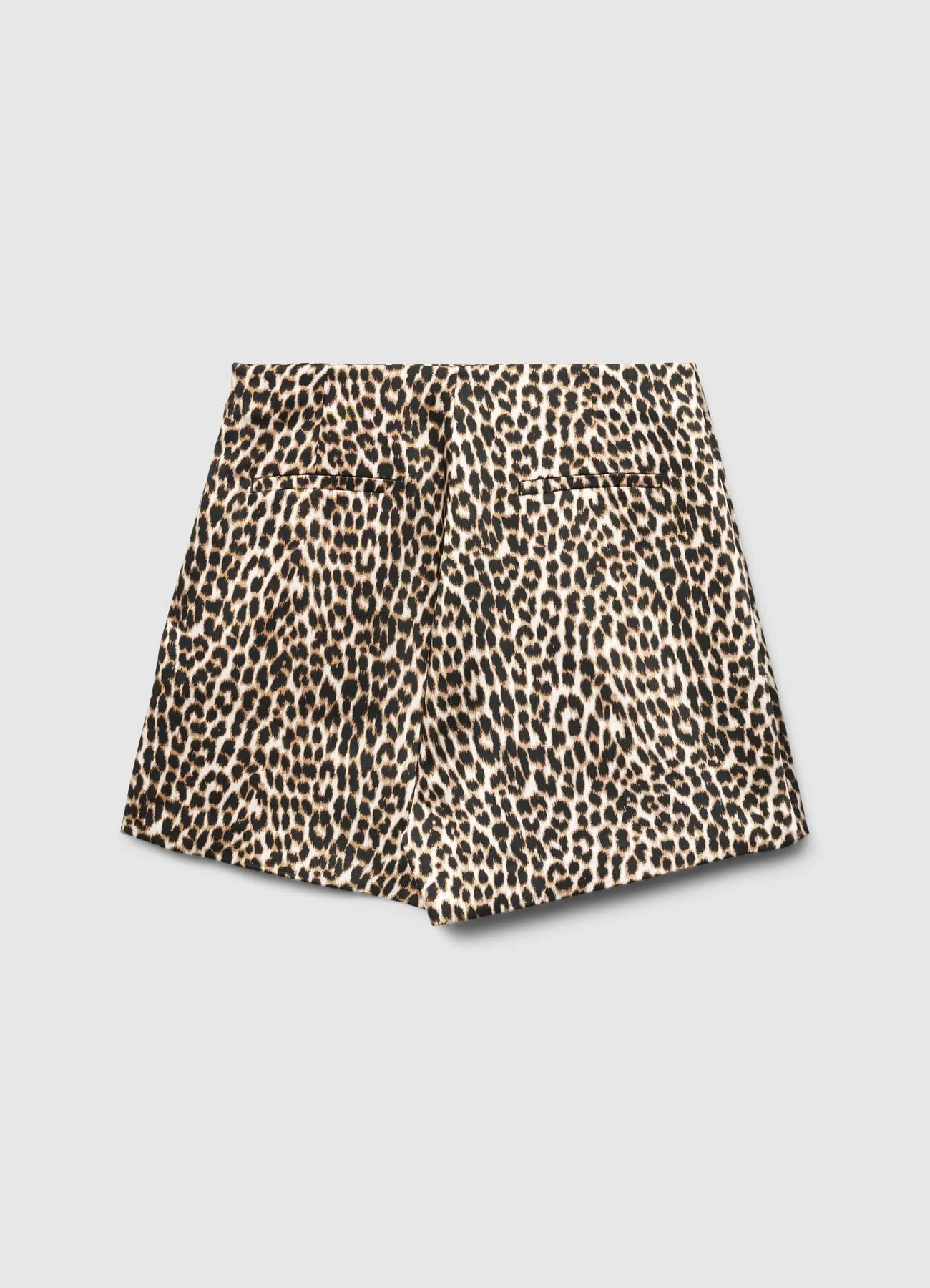 Gonna-pantalone simil satin con stampa animalier - Image 7