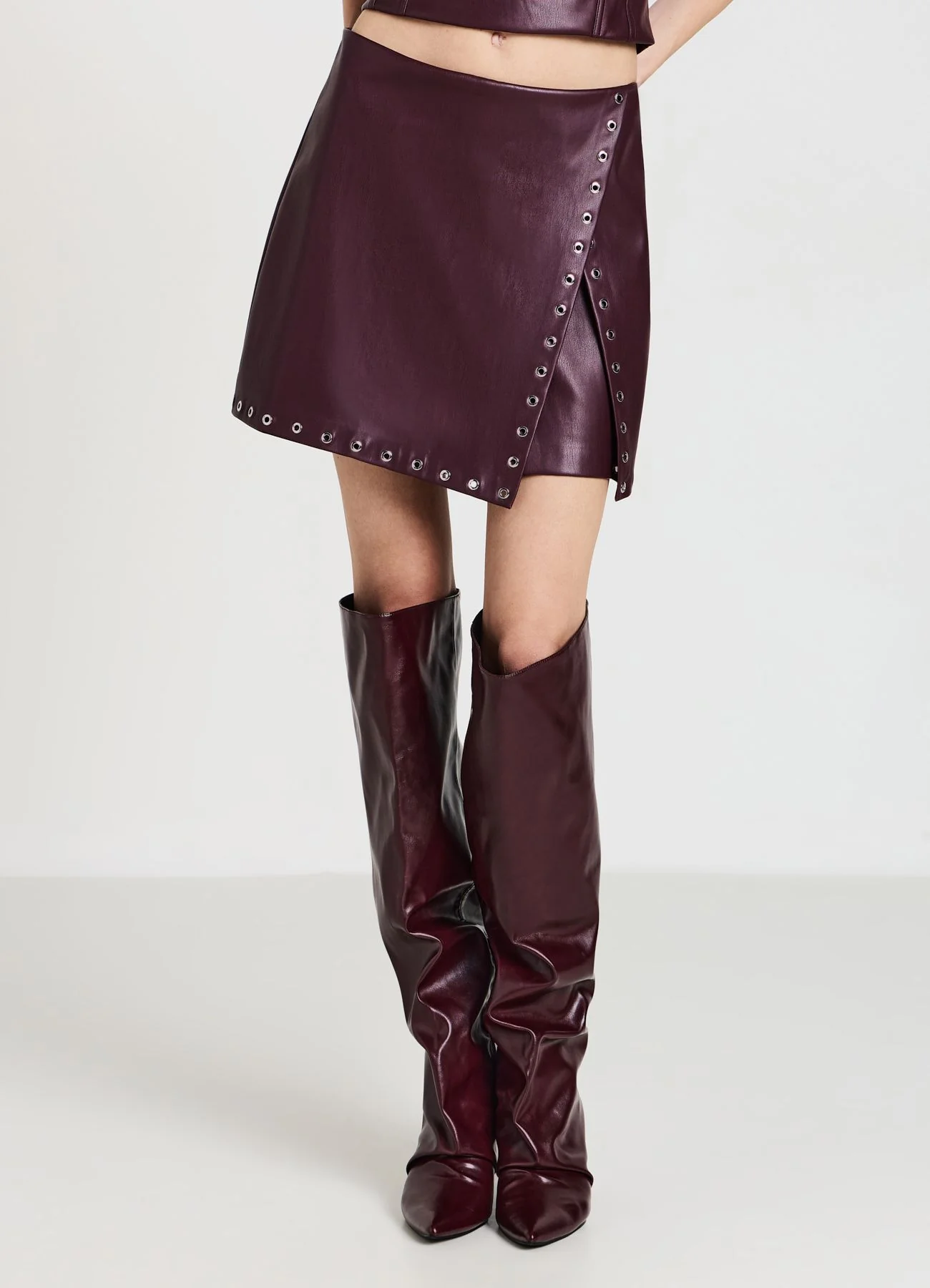 Gonna-pantalone similpelle borchie - Image 3