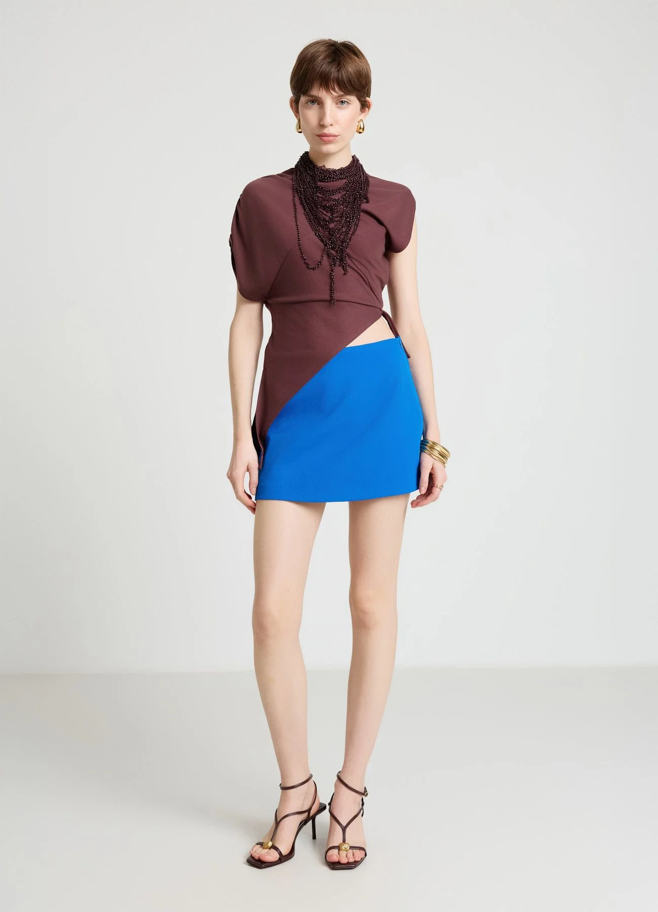 Gonna-pantalone tinta unita