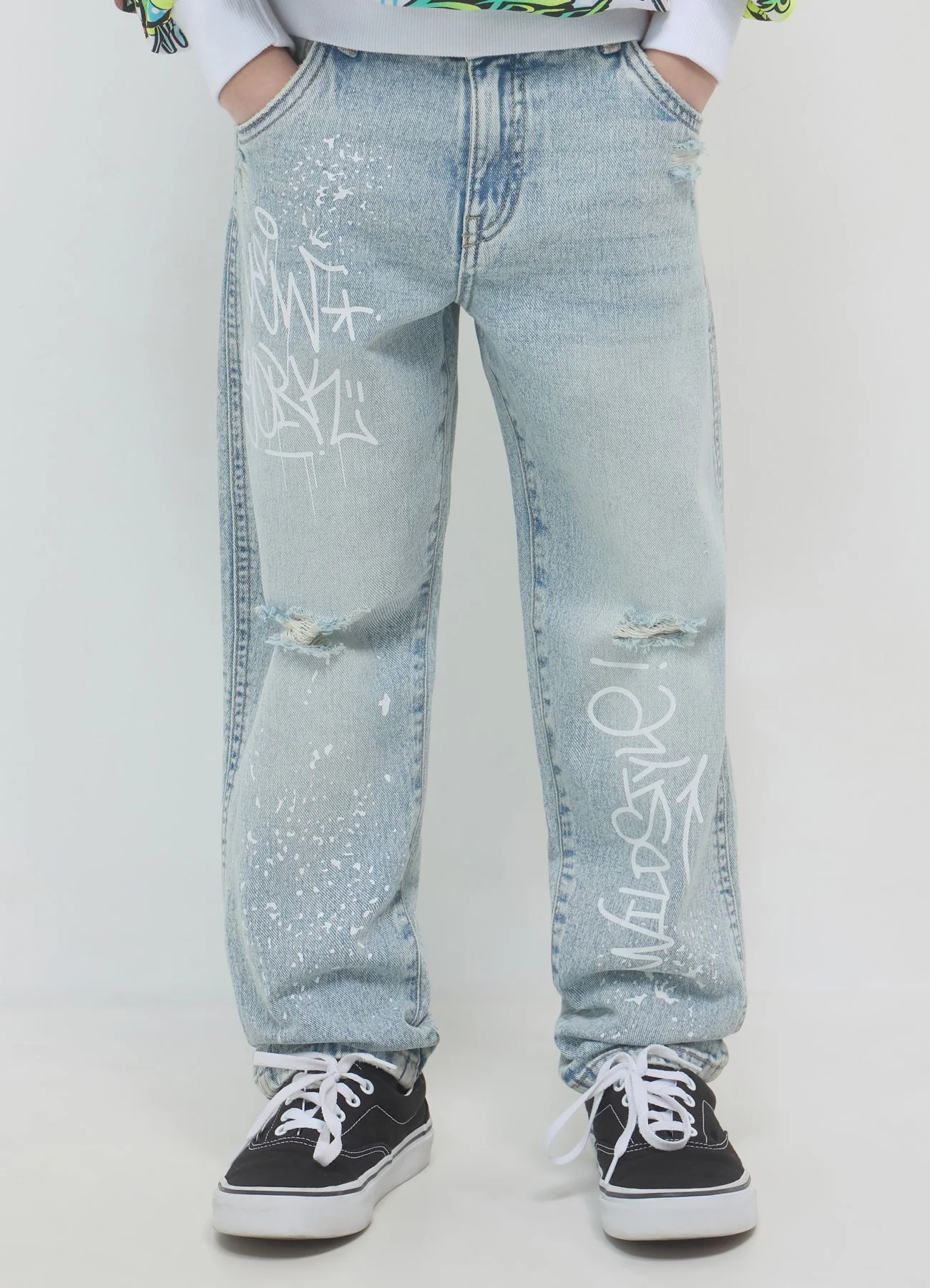 Jeans baggy stampe graffiti - Image 3