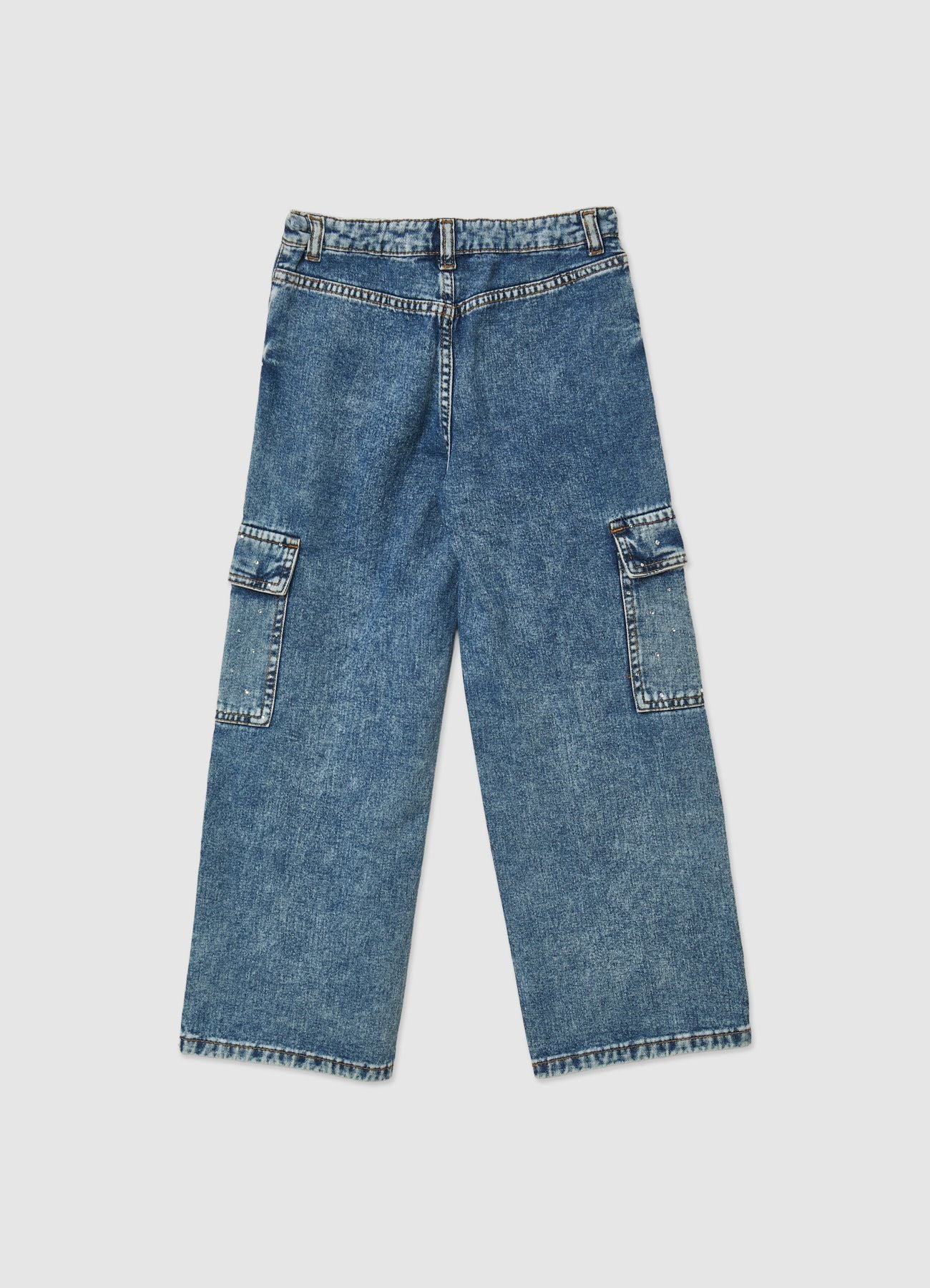 Jeans cargo con strass - Image 5