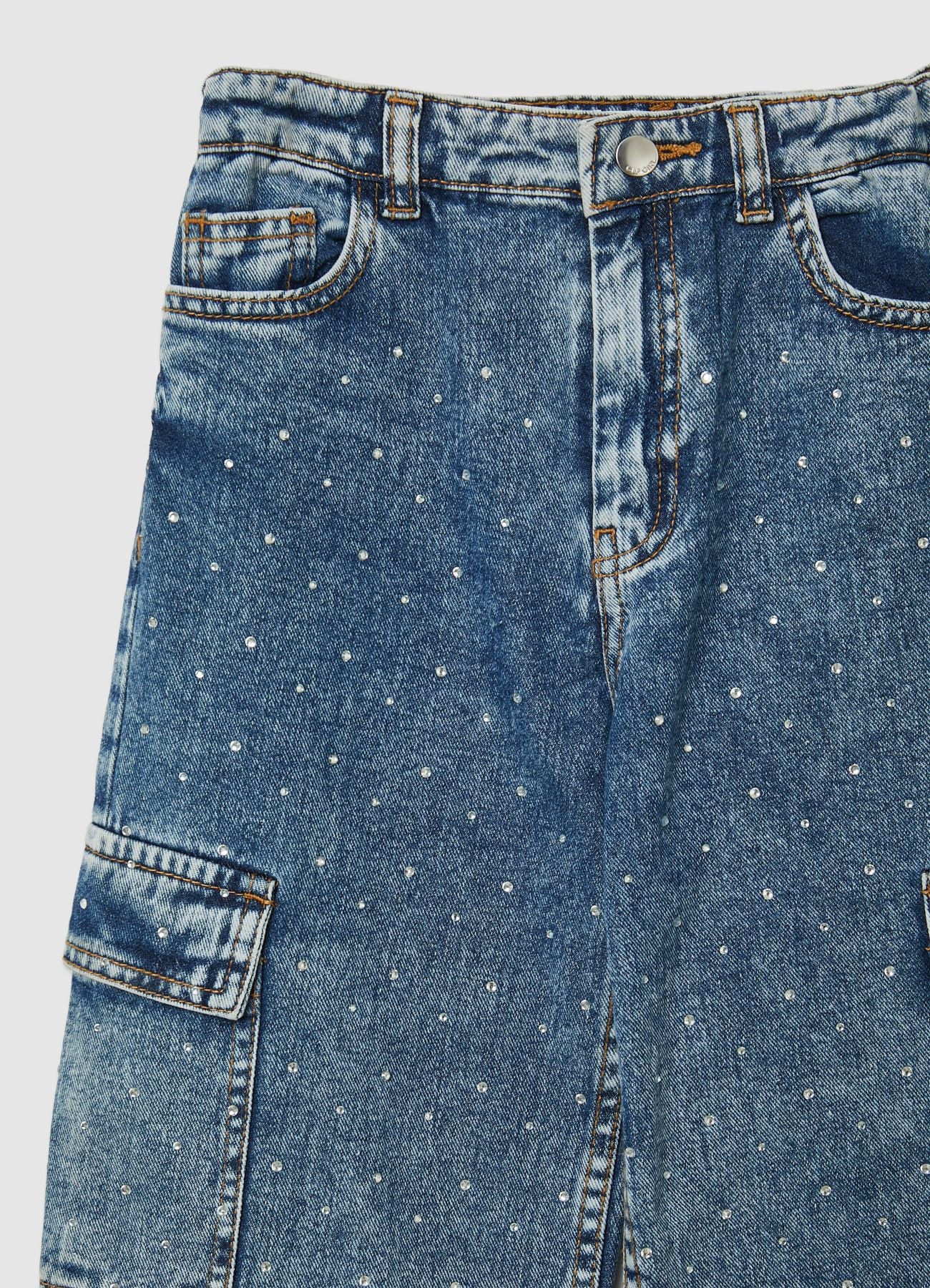 Jeans cargo con strass - Image 6
