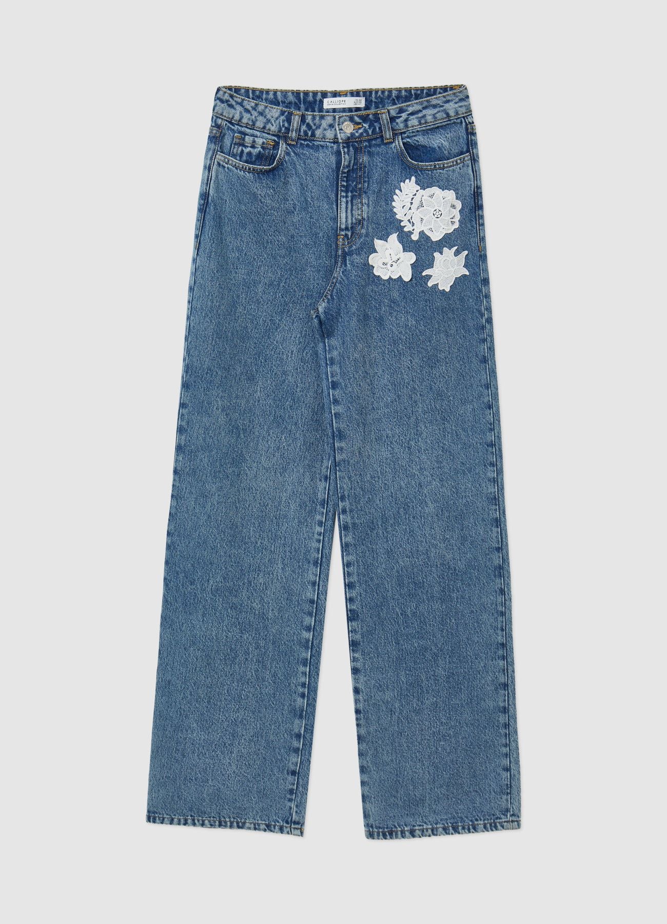 Jeans con applicazioni in pizzo - Image 6