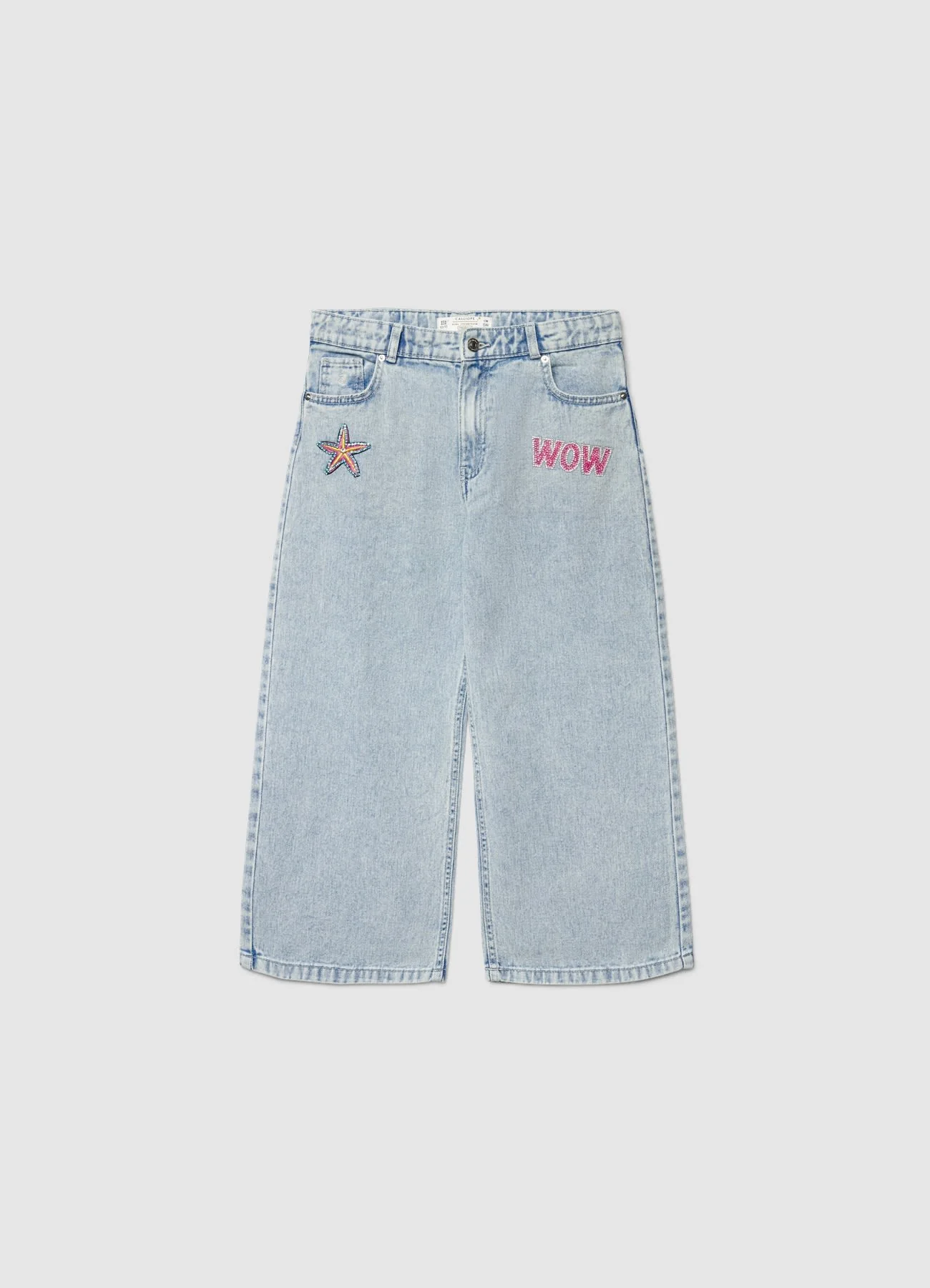 Jeans crop con patch luccicanti - Image 3