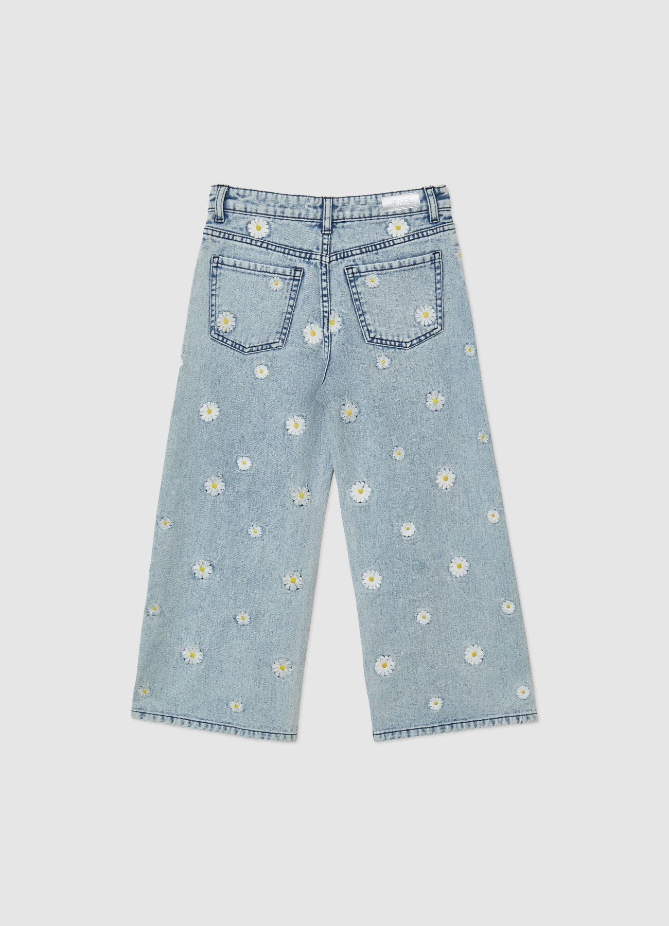 Jeans crop con ricami margherite - Image 4
