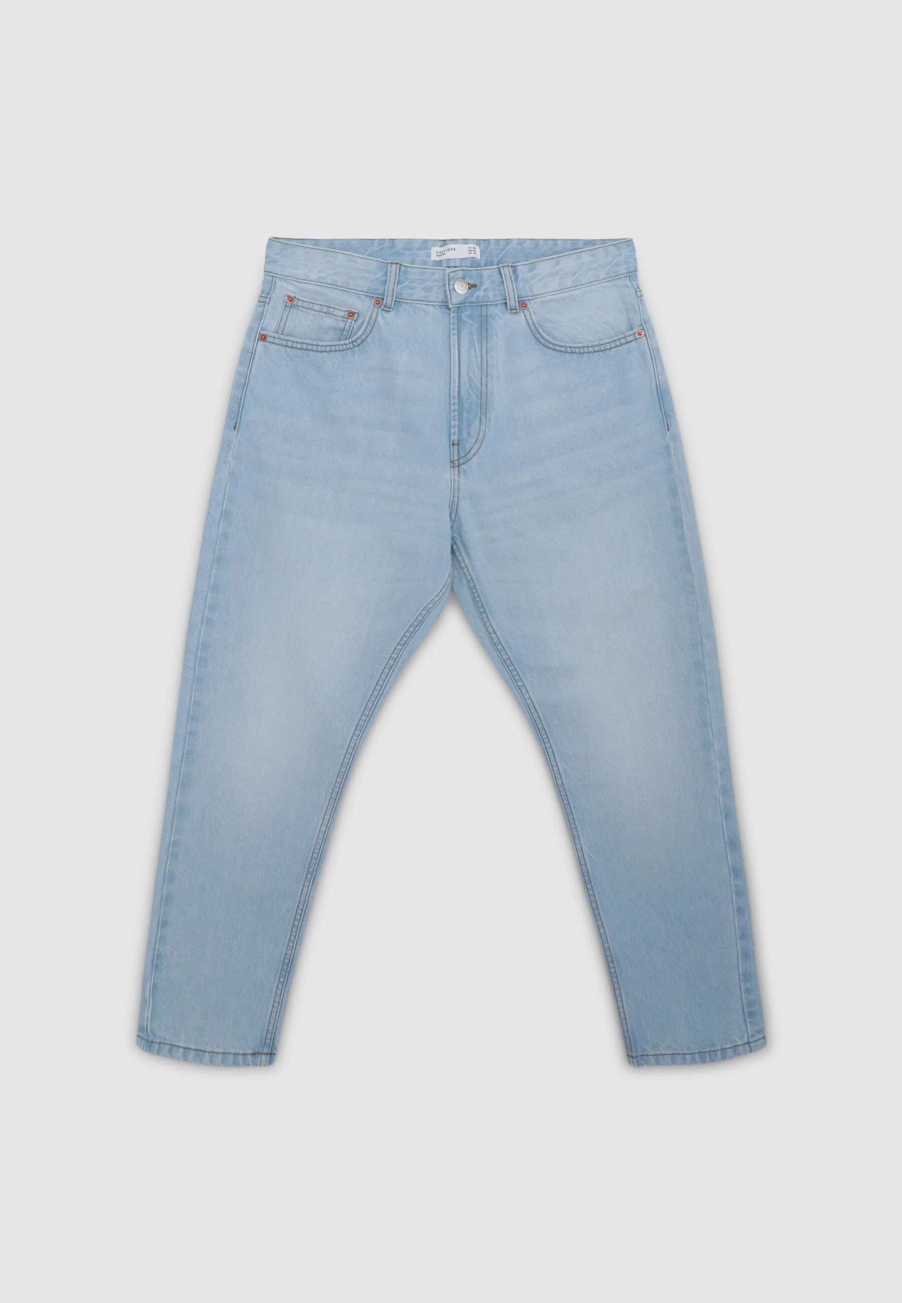 Jeans cropped effetto slavato - Image 4