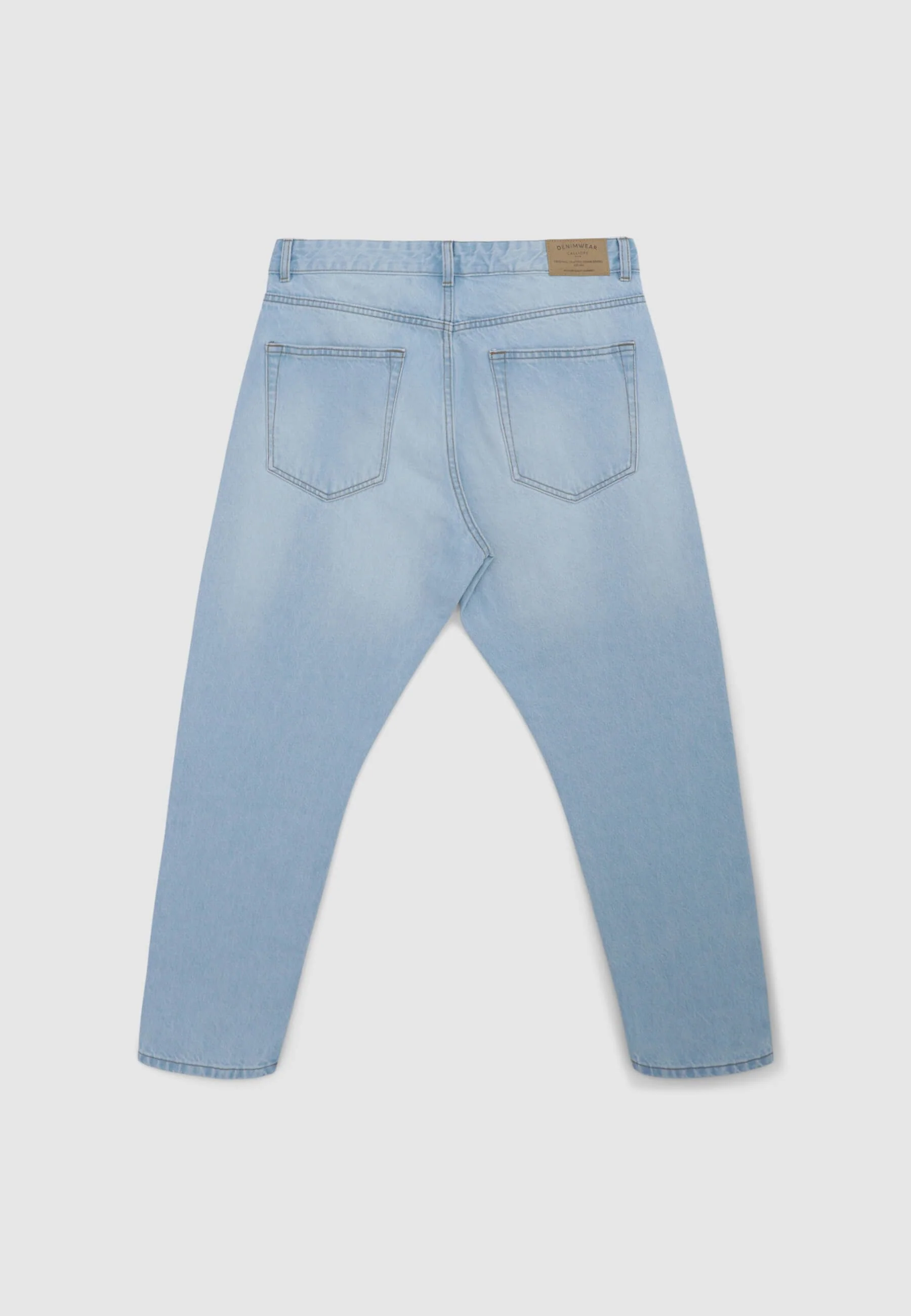 Jeans cropped effetto slavato - Image 5