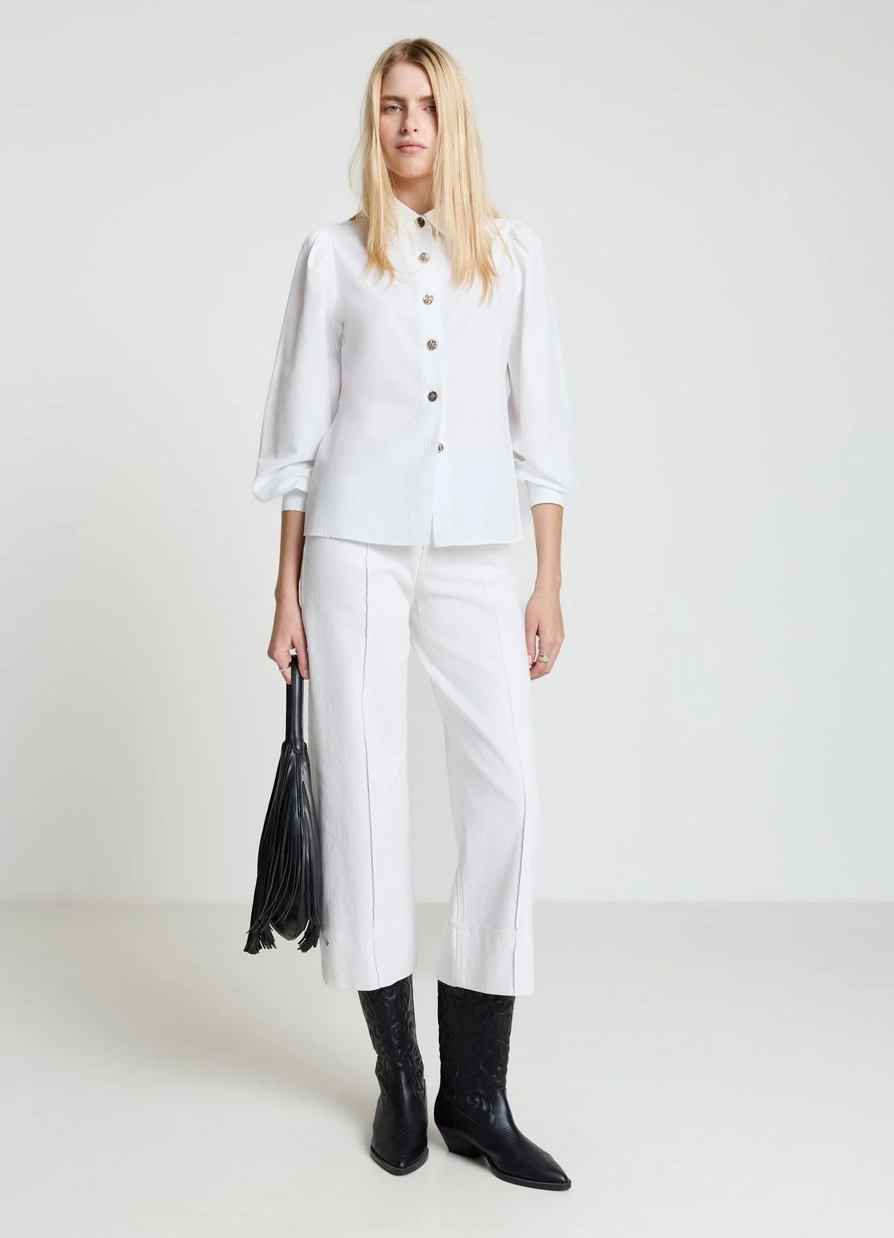 Jeans culotte con piega stirata - Image 2
