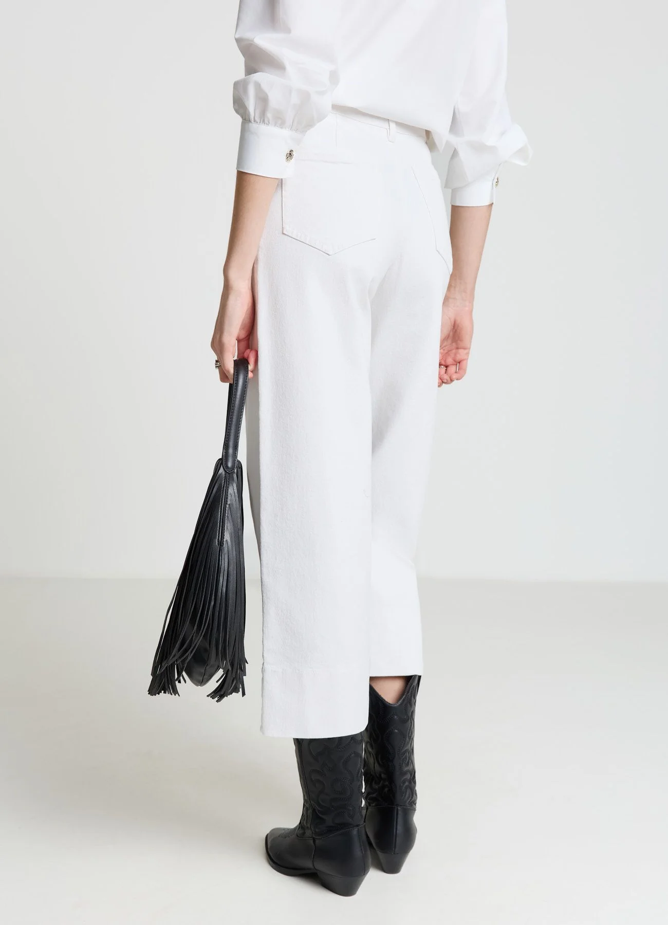 Jeans culotte con piega stirata - Image 3