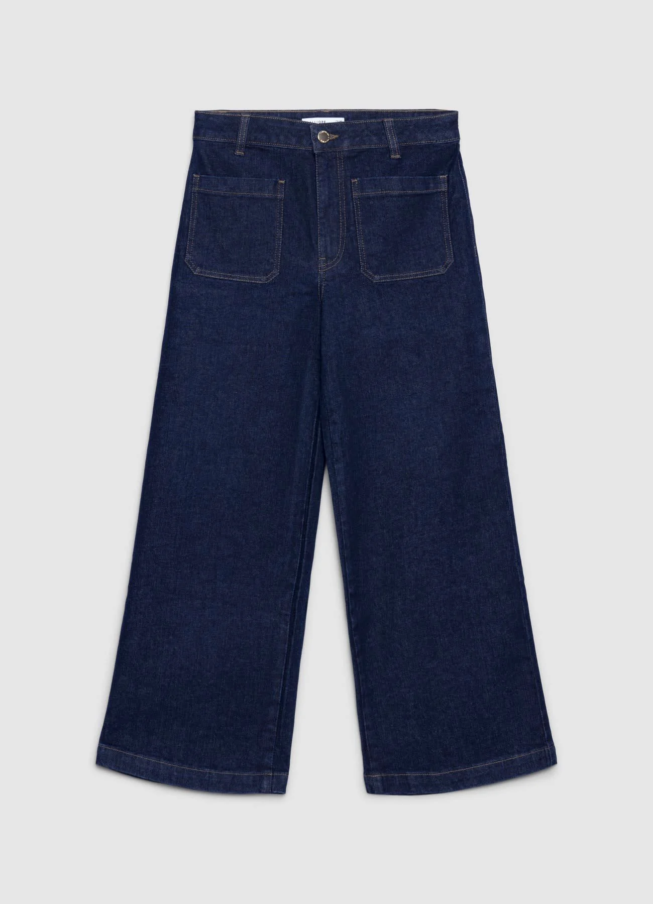 Jeans culotte con tasche applicate - Image 4