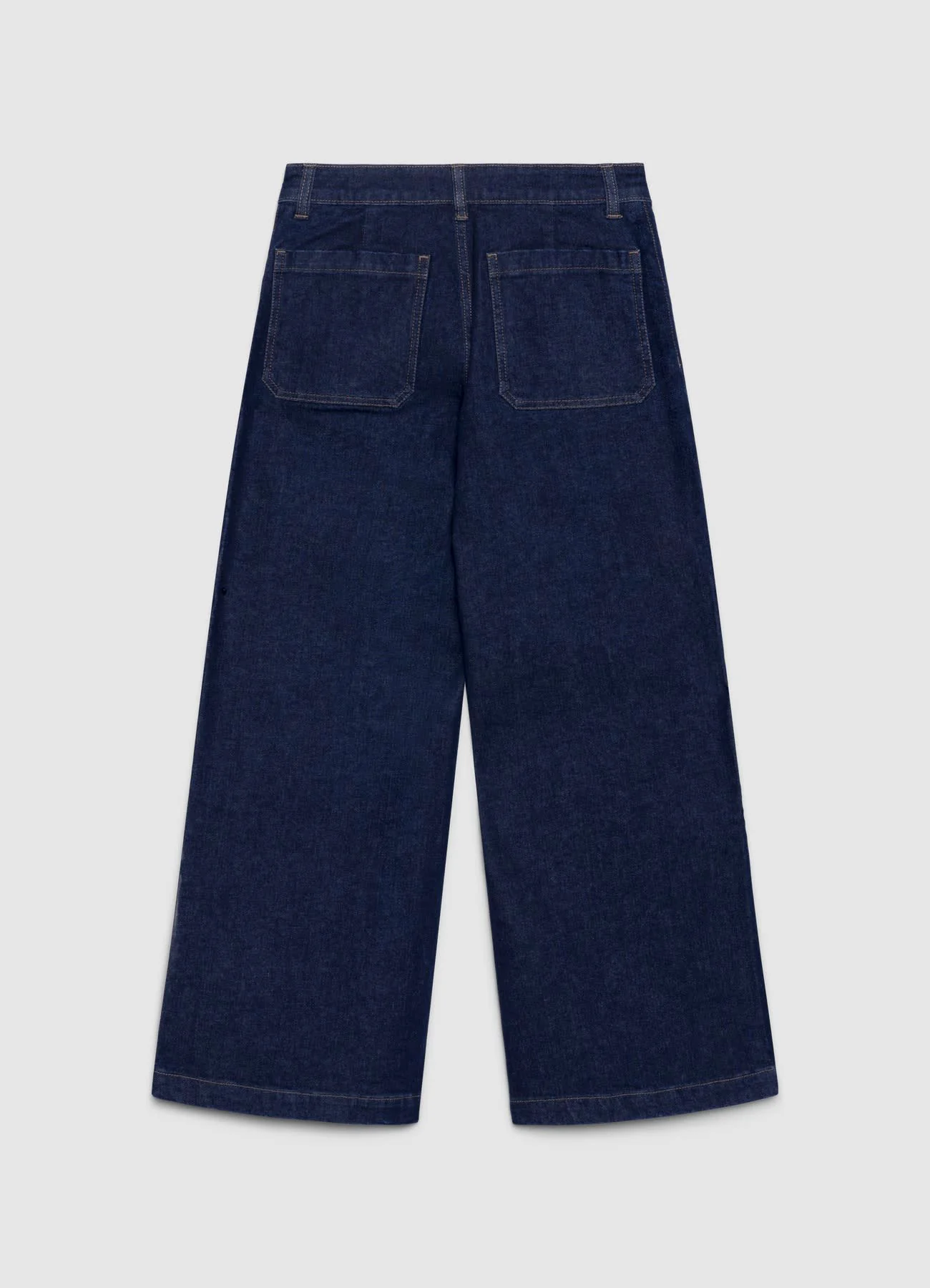 Jeans culotte con tasche applicate - Image 5