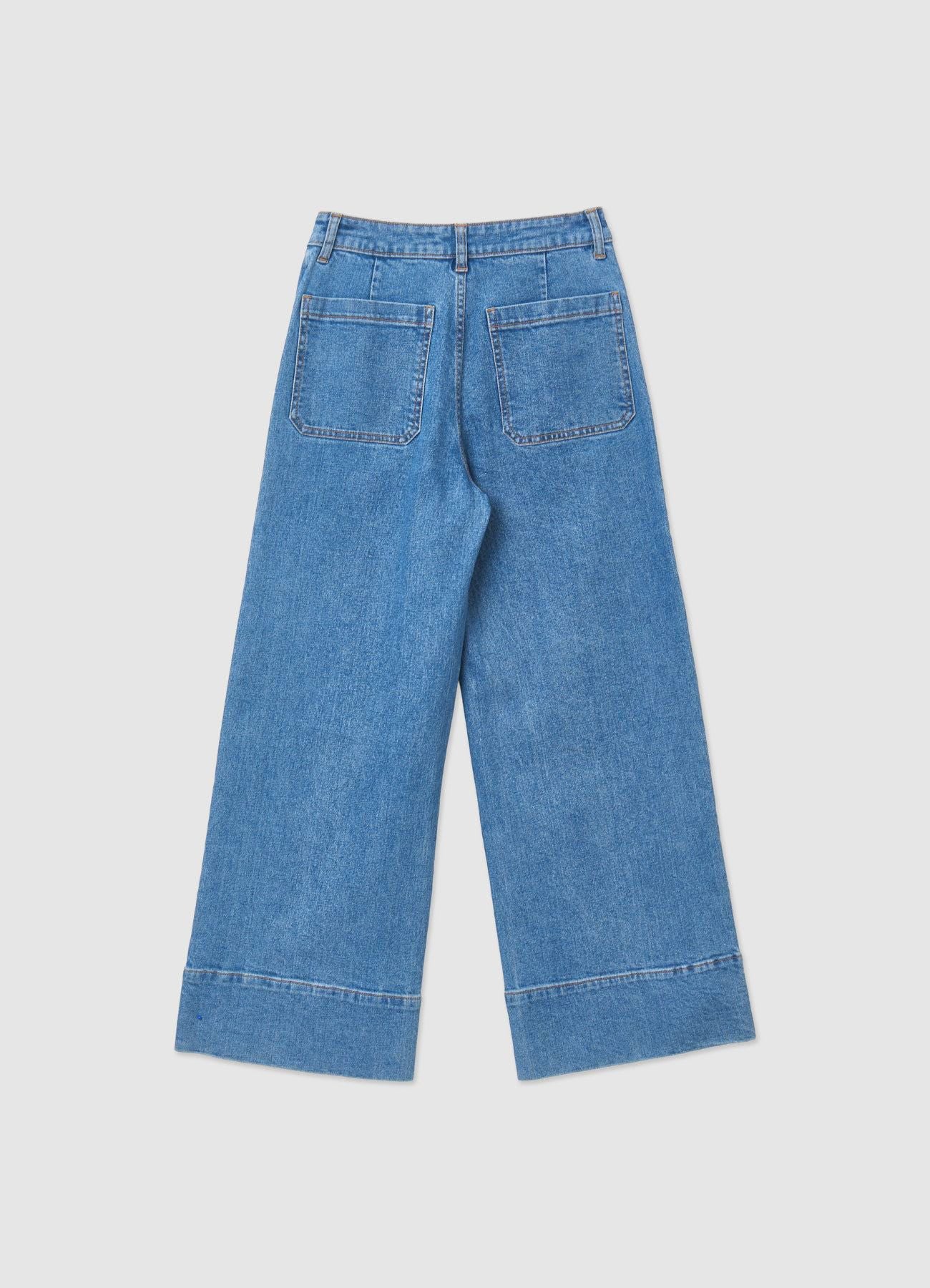 Jeans culotte con tasche frontali - Image 5