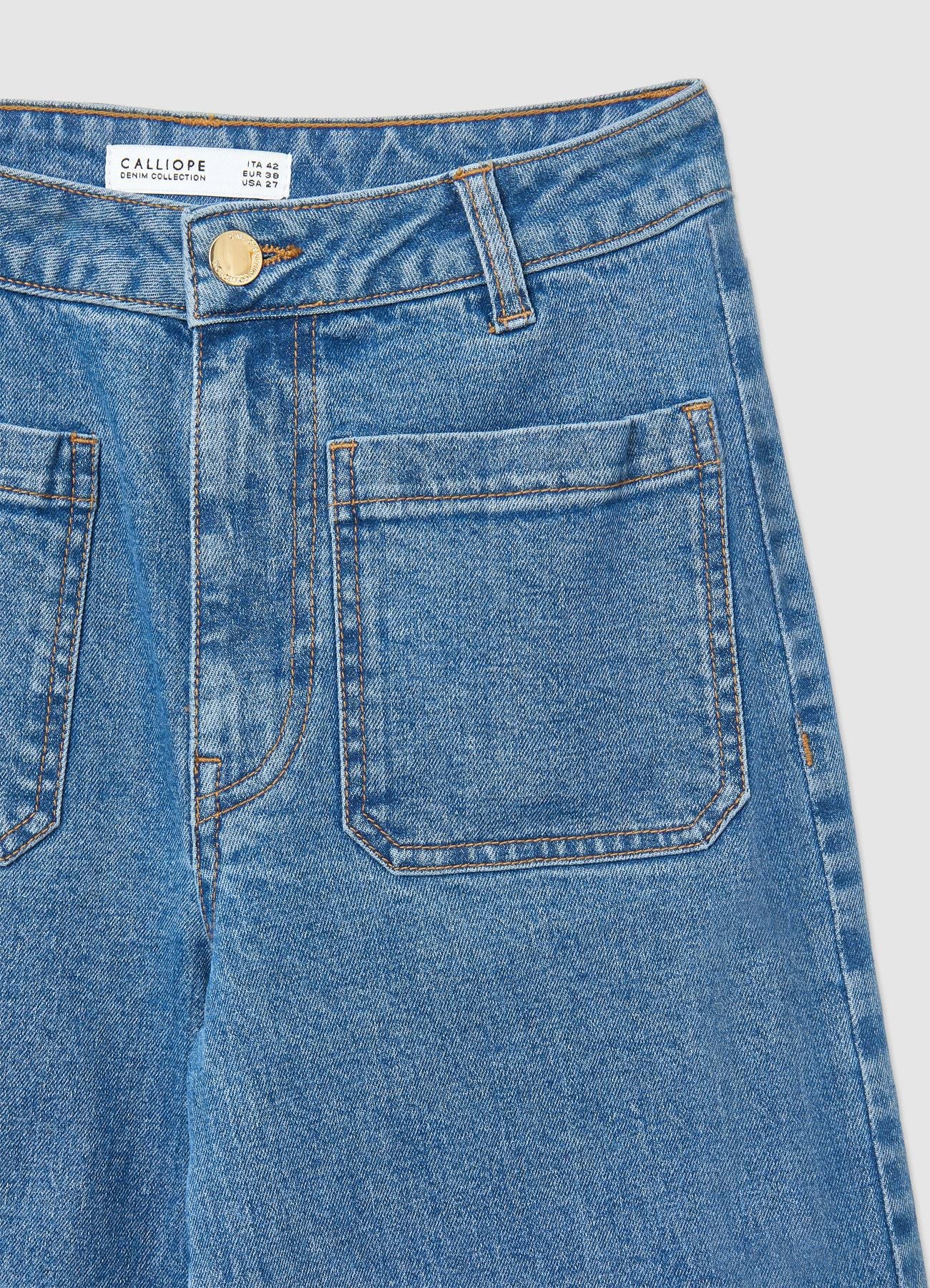 Jeans culotte con tasche frontali - Image 6
