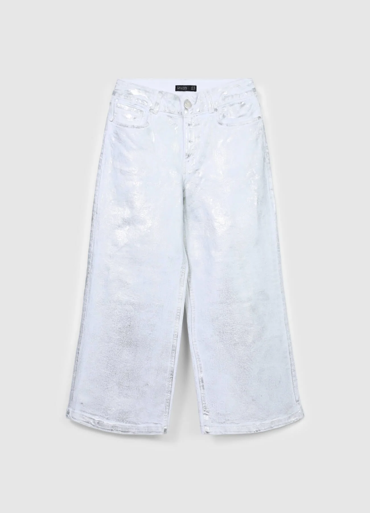 Jeans culotte effetto spalmato
