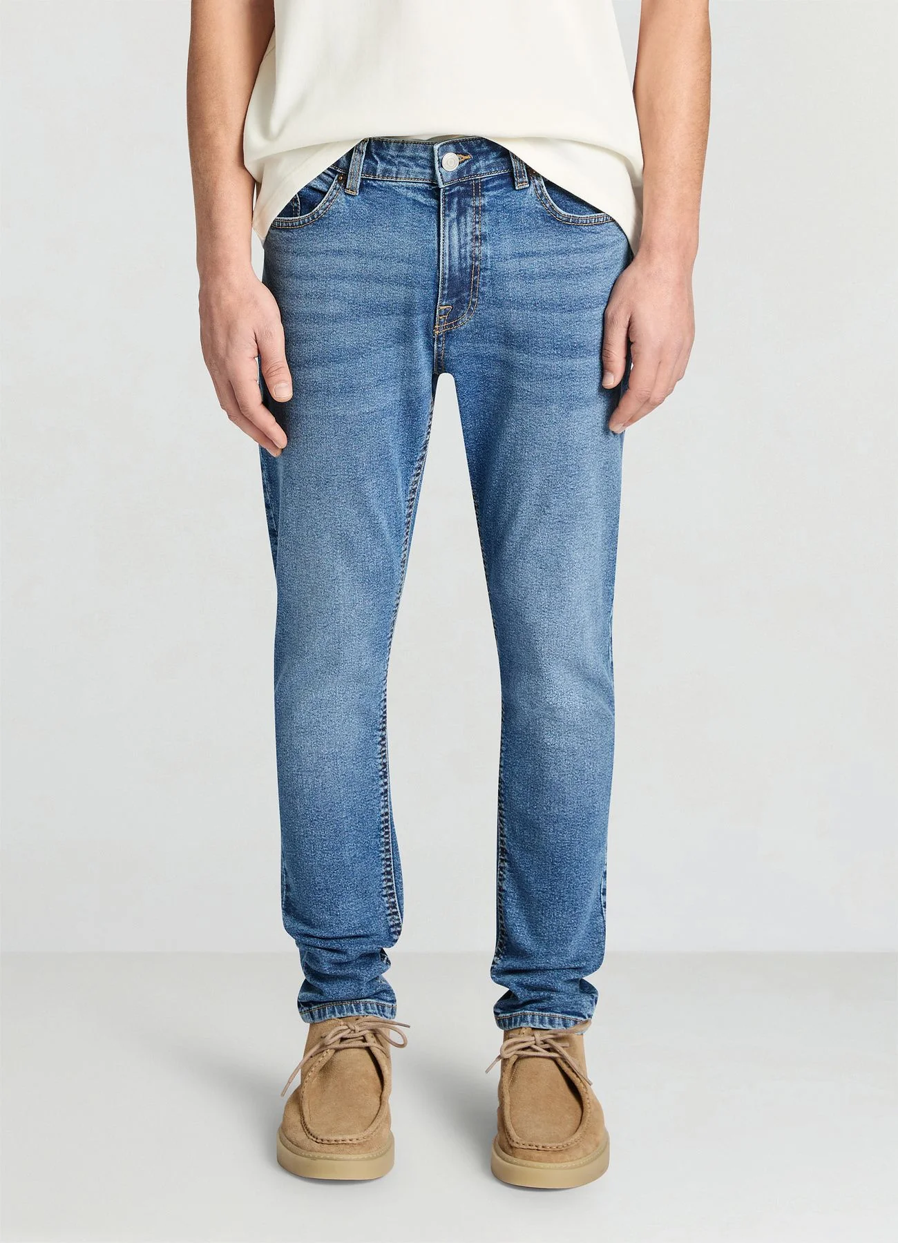 Jeans skinny a tinta unita - Image 3