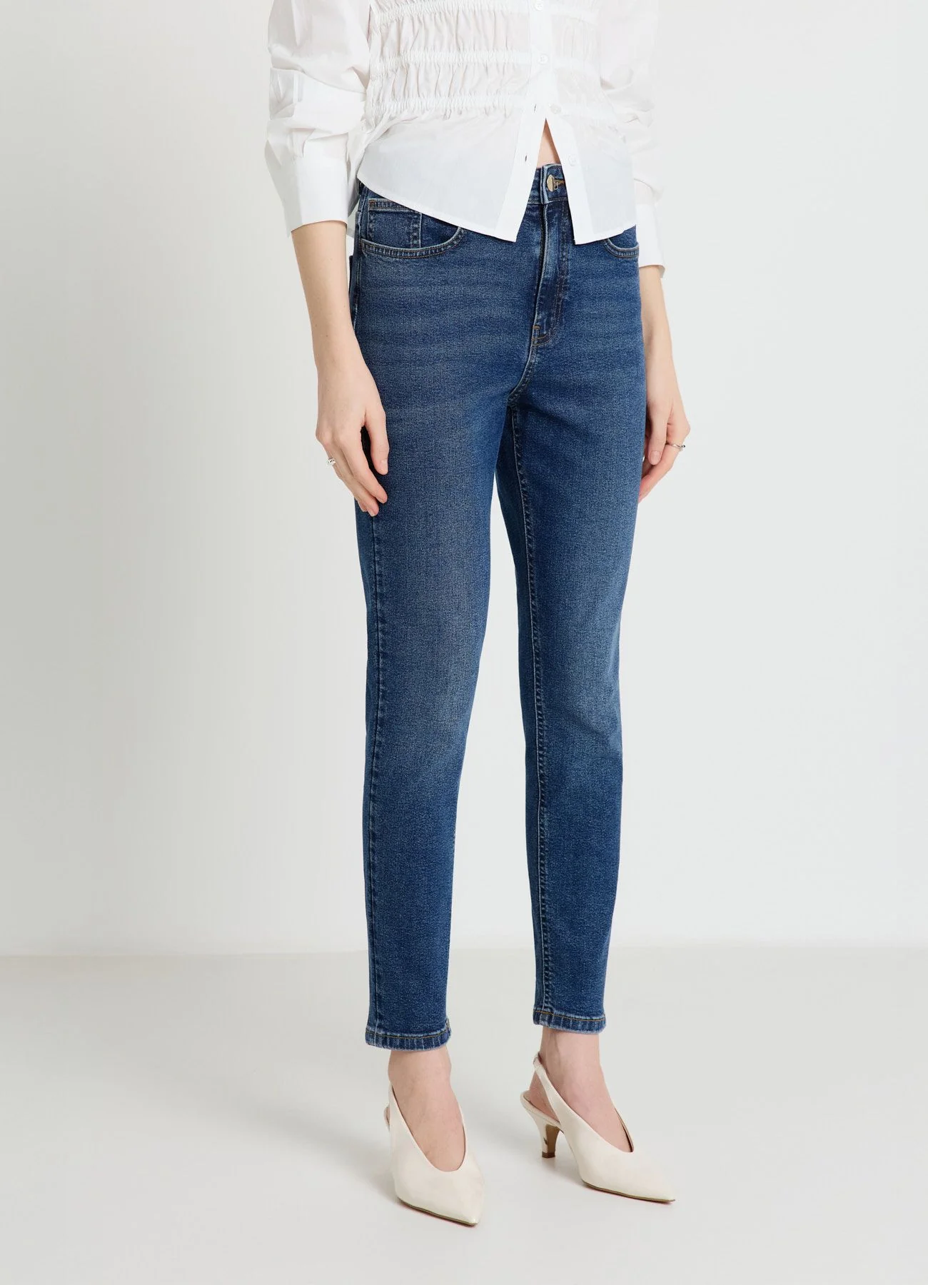 Jeans skinny a tinta unita - Image 2