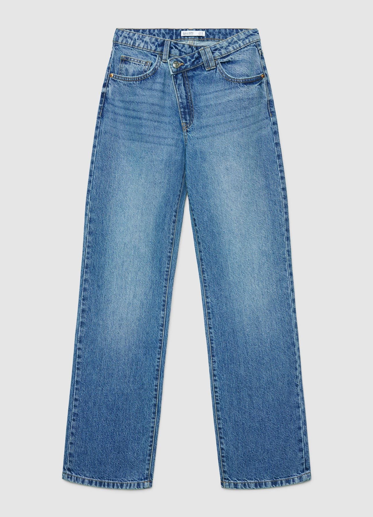 Jeans straight con patta incrociata - Image 6