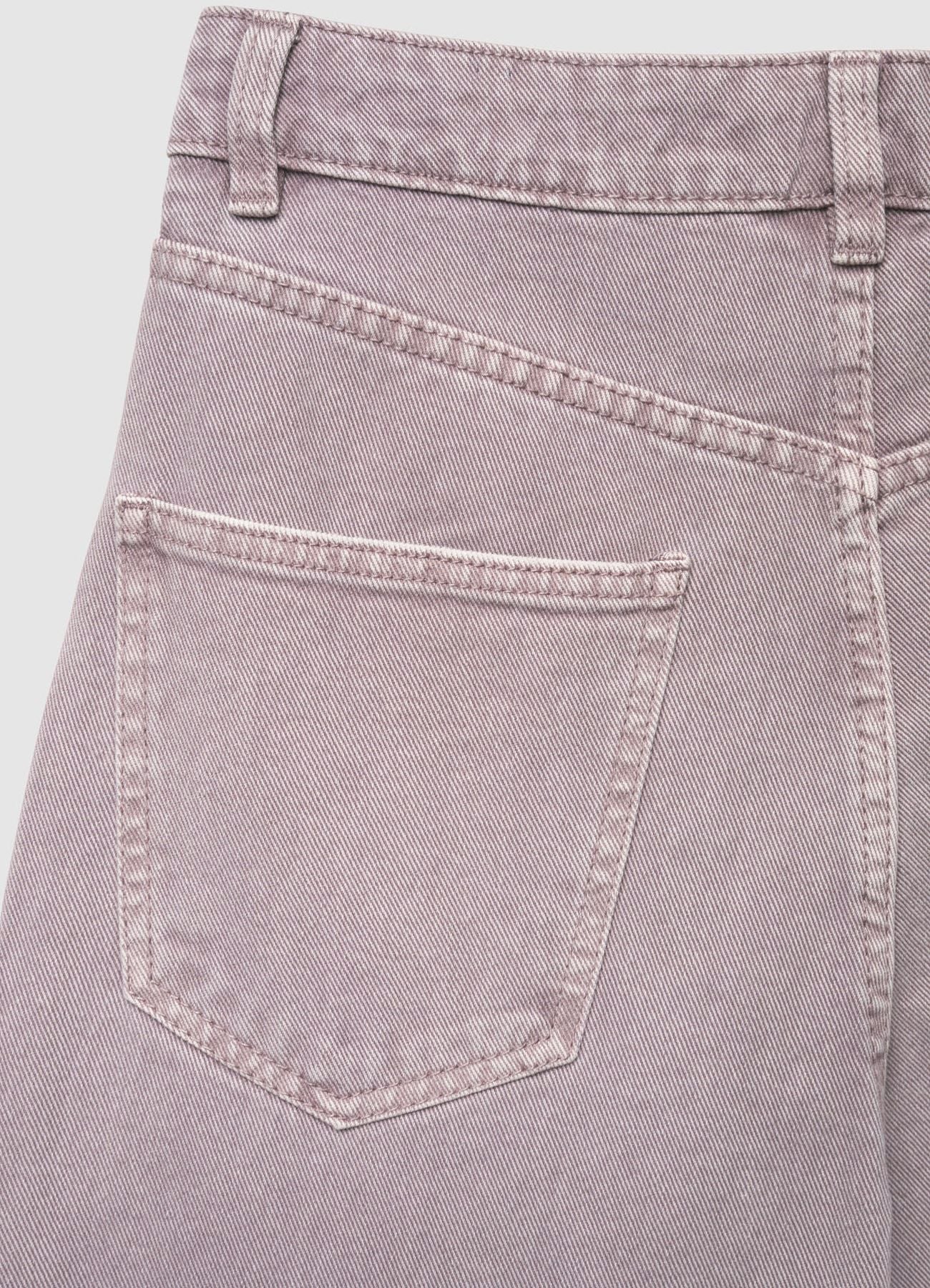 Jeans straight crop a tinta unita - Image 7