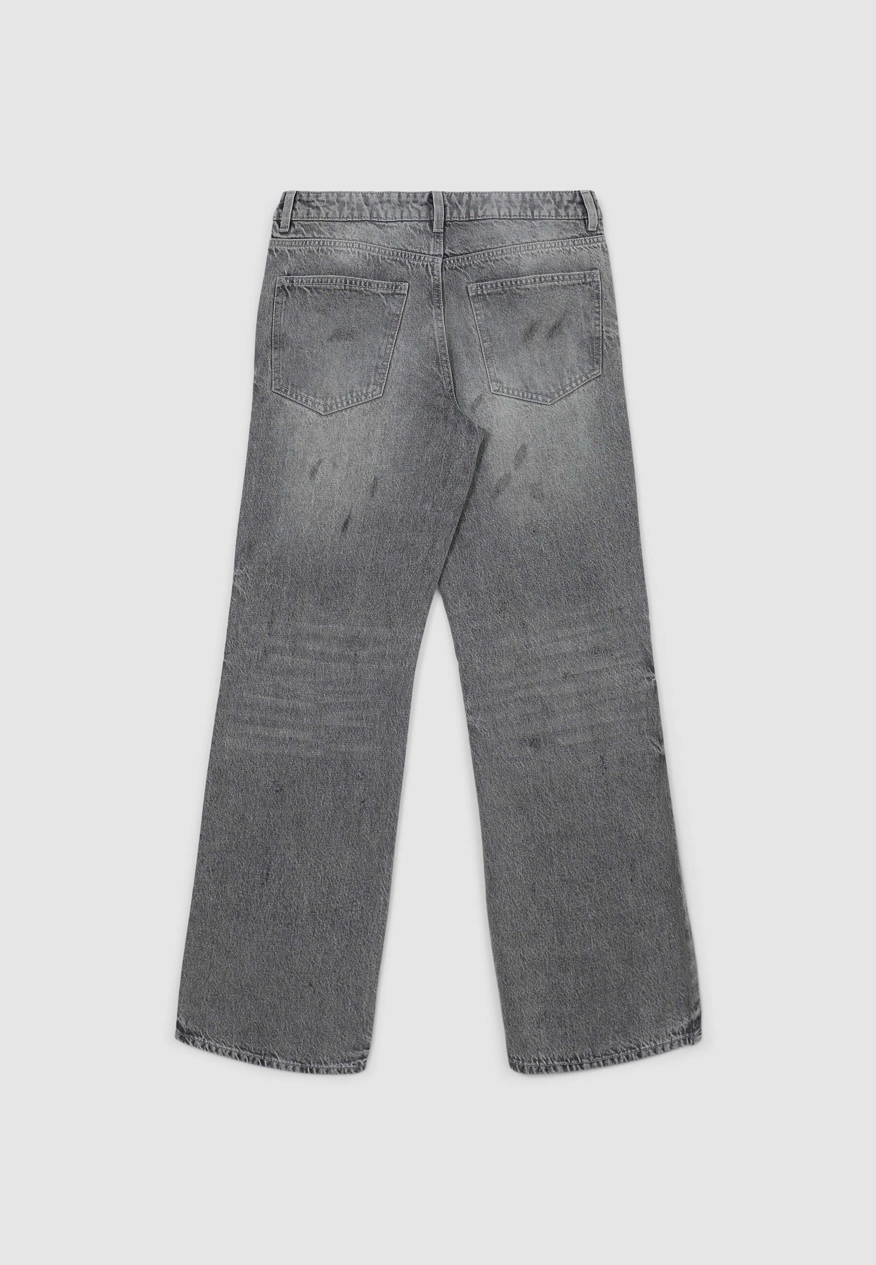 Jeans straight effetto slavato - Image 4