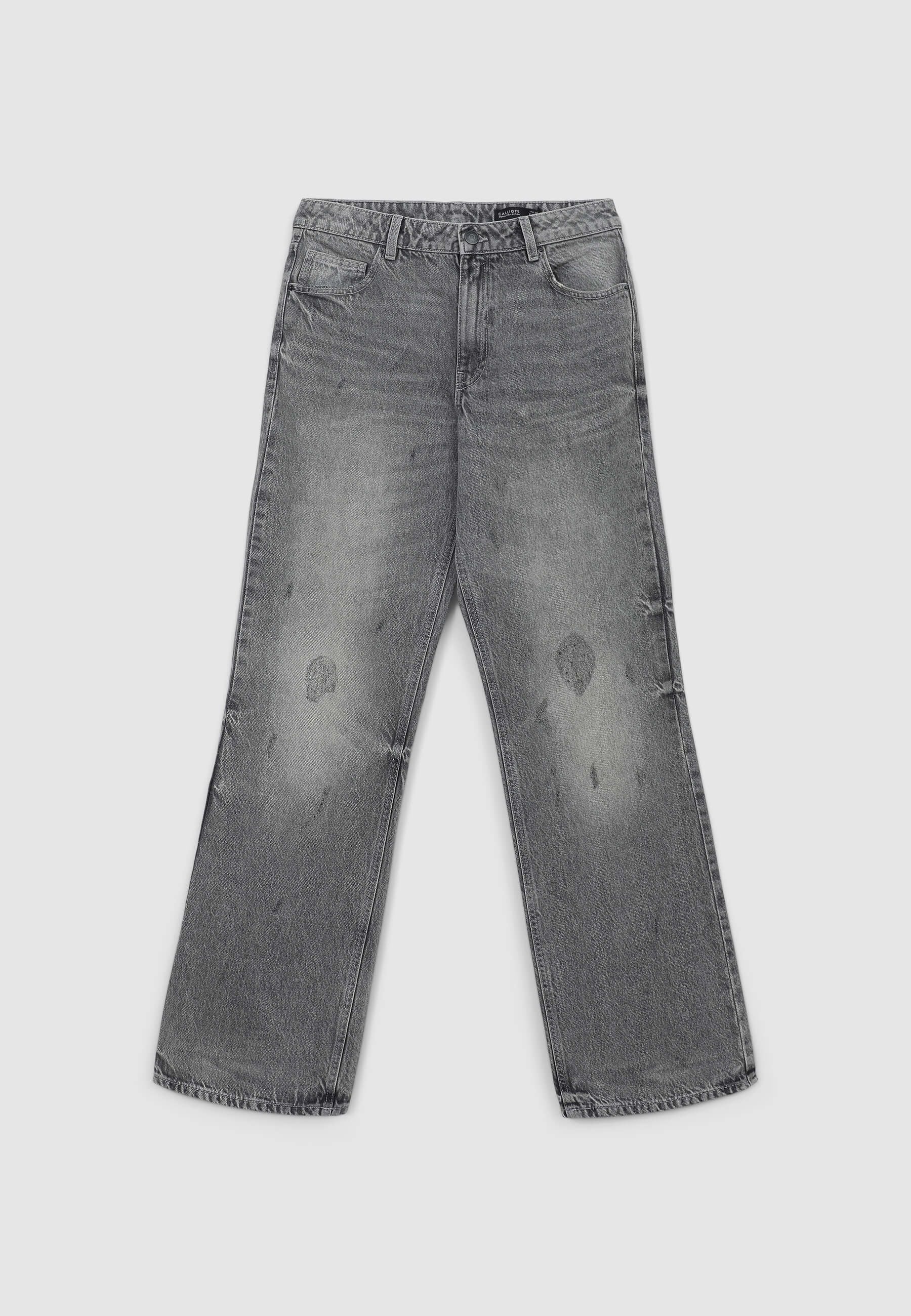 Jeans straight effetto slavato - Image 5