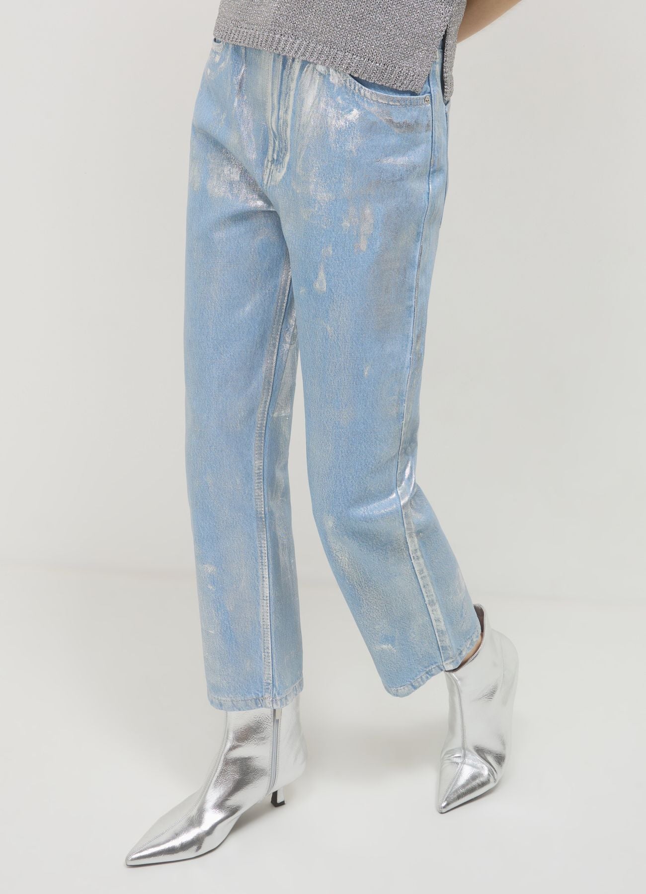 Jeans straight effetto spalmato - Image 2