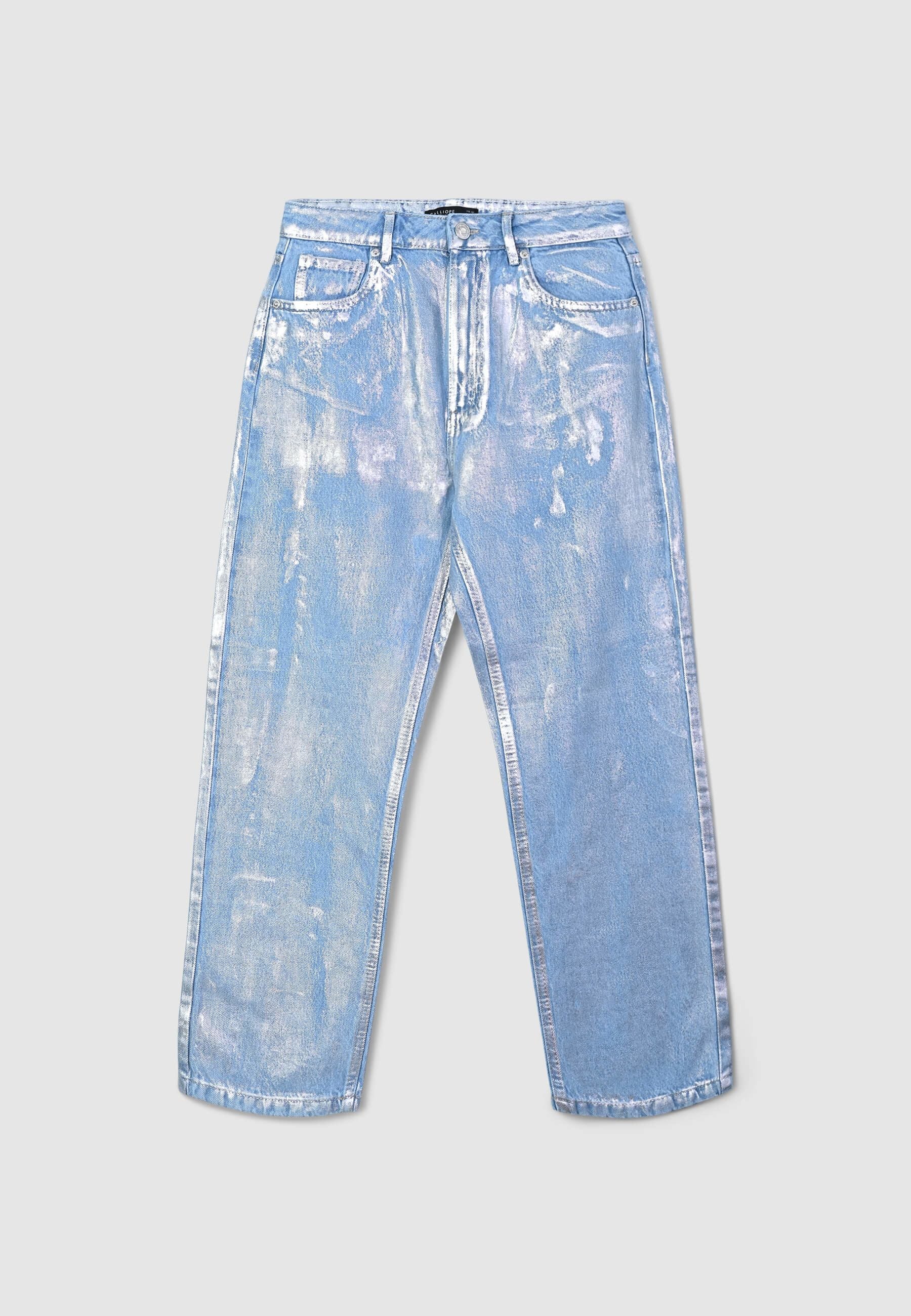 Jeans straight effetto spalmato - Image 5