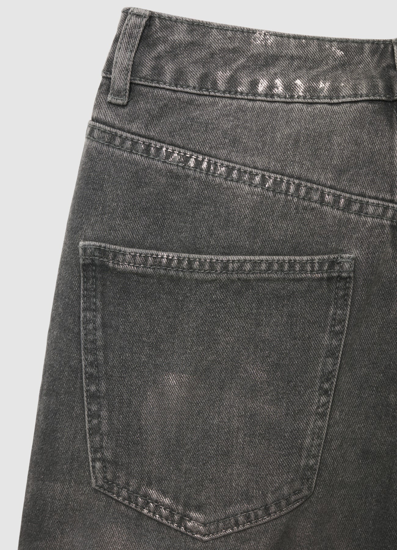 Jeans straight effetto spalmato - Image 5