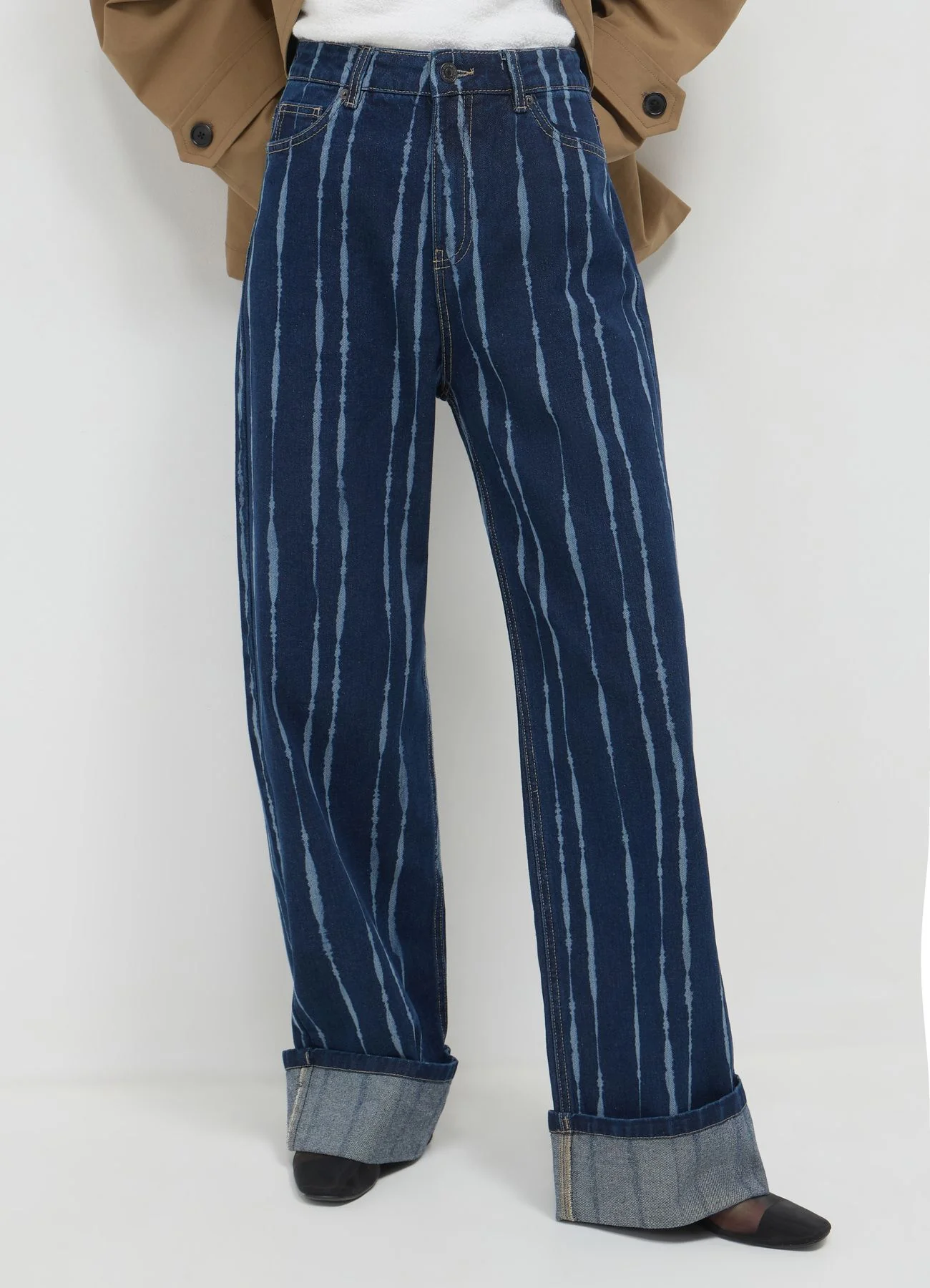 Jeans straight laserato