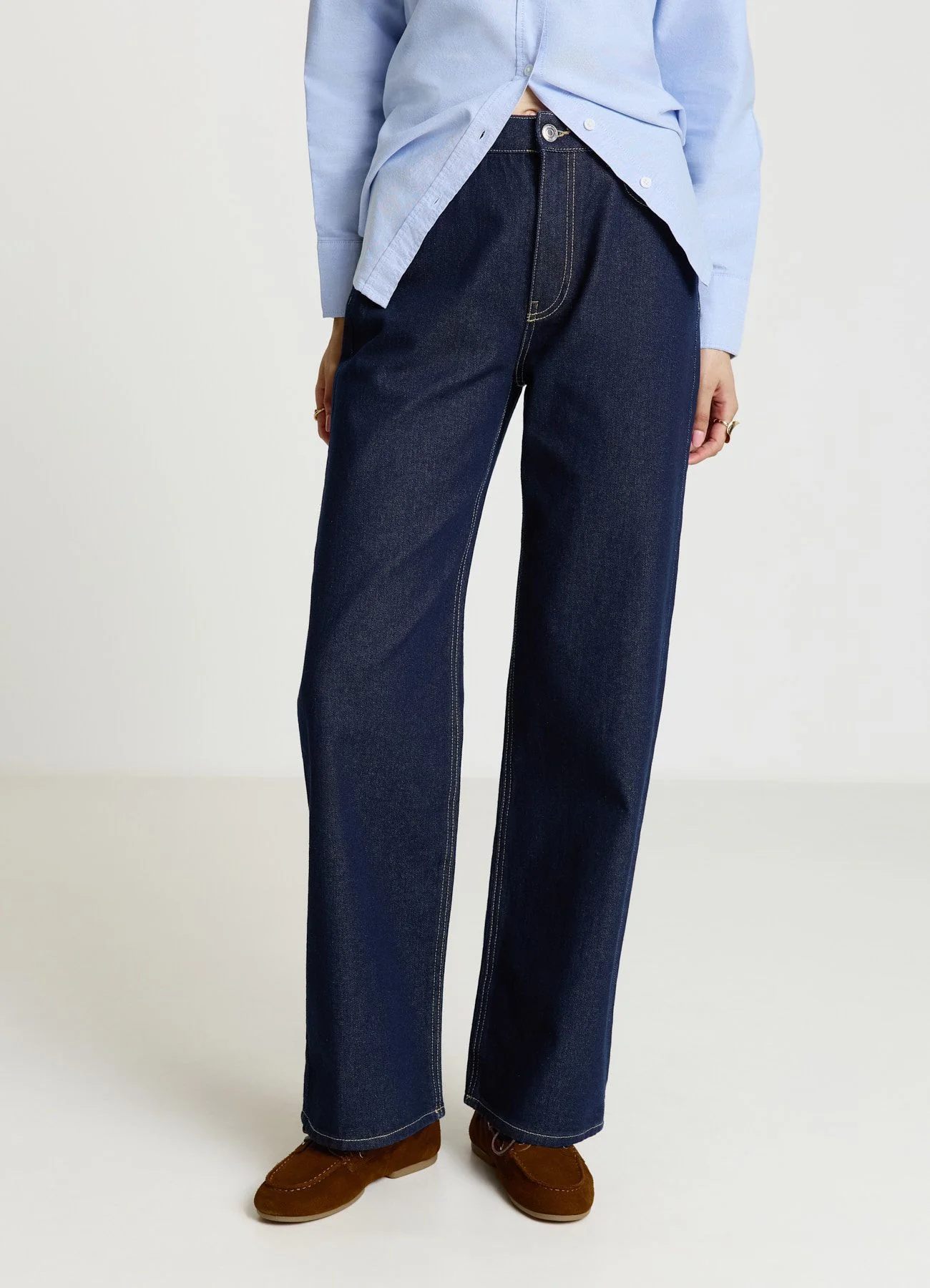 Jeans vita alta wide leg