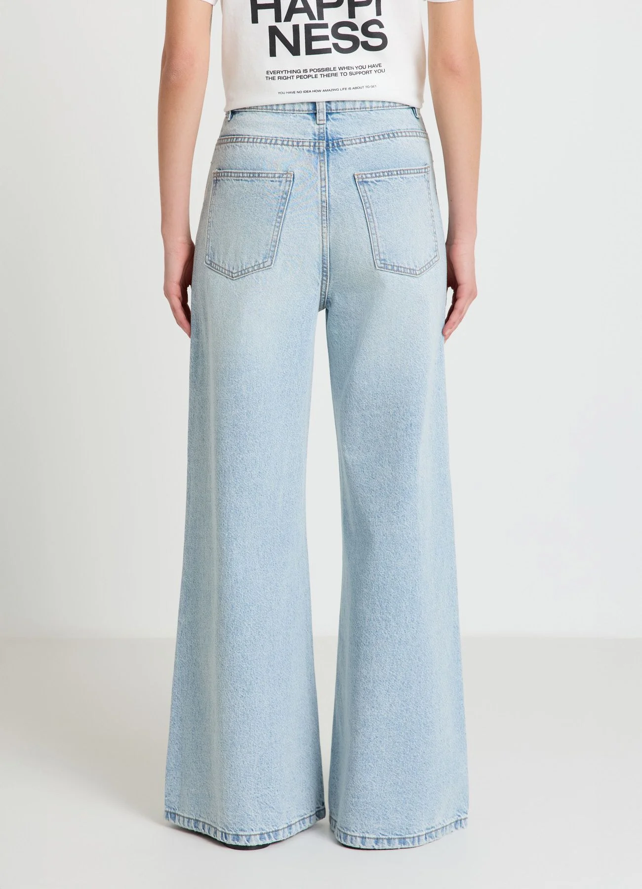 Jeans wide leg a vita alta - Image 3