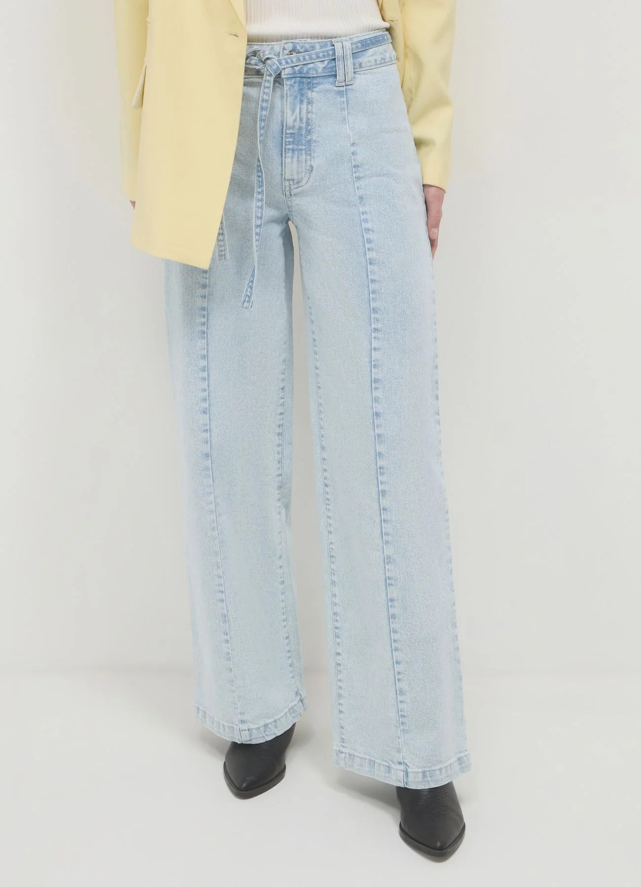 Jeans wide leg con cintura - Image 3