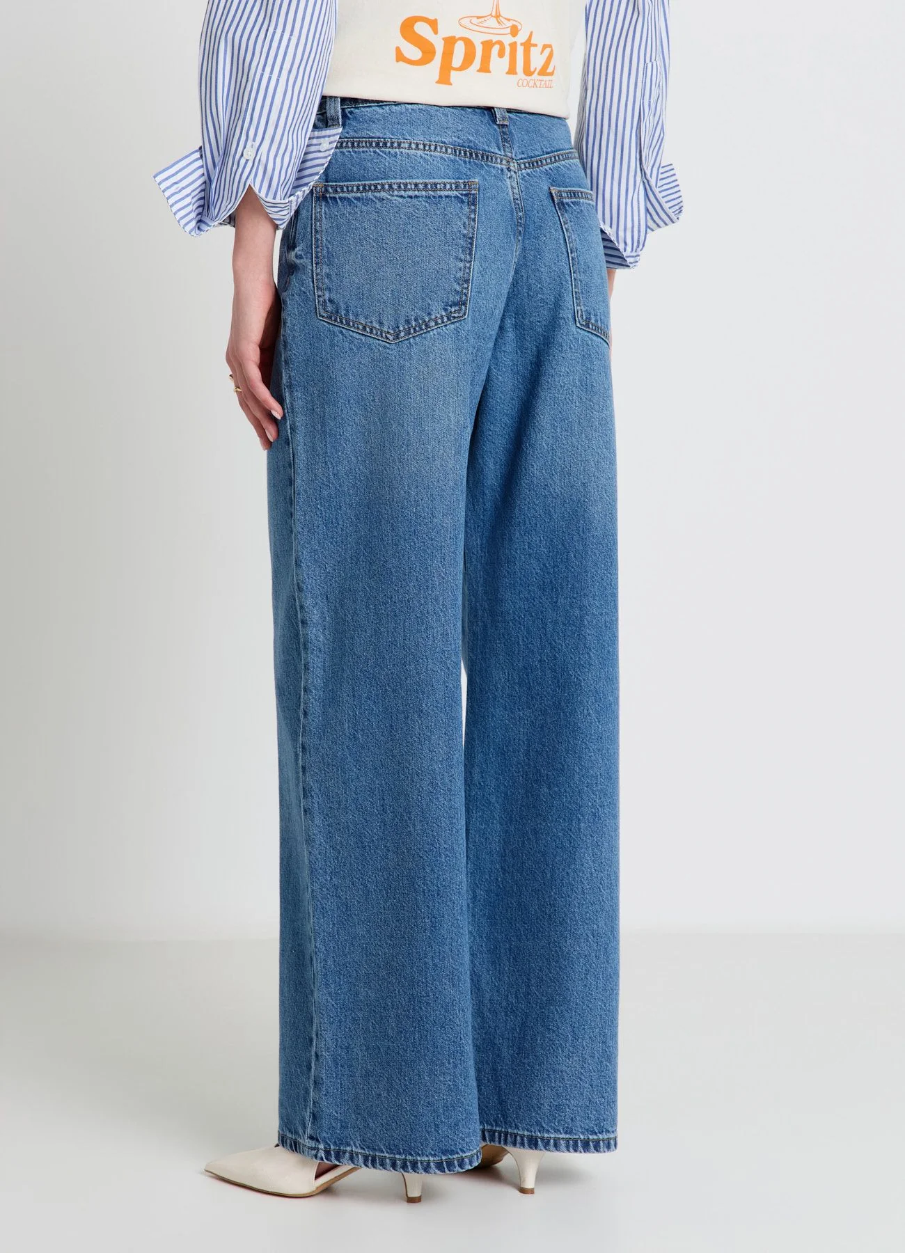 Jeans wide leg con cintura - Image 3