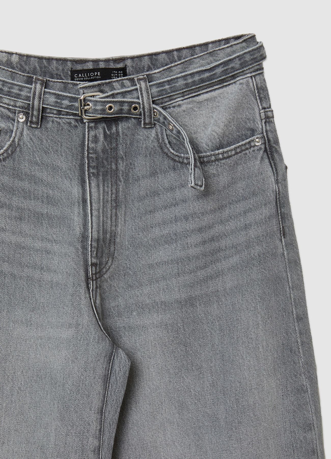 Jeans wide leg con cintura - Image 6