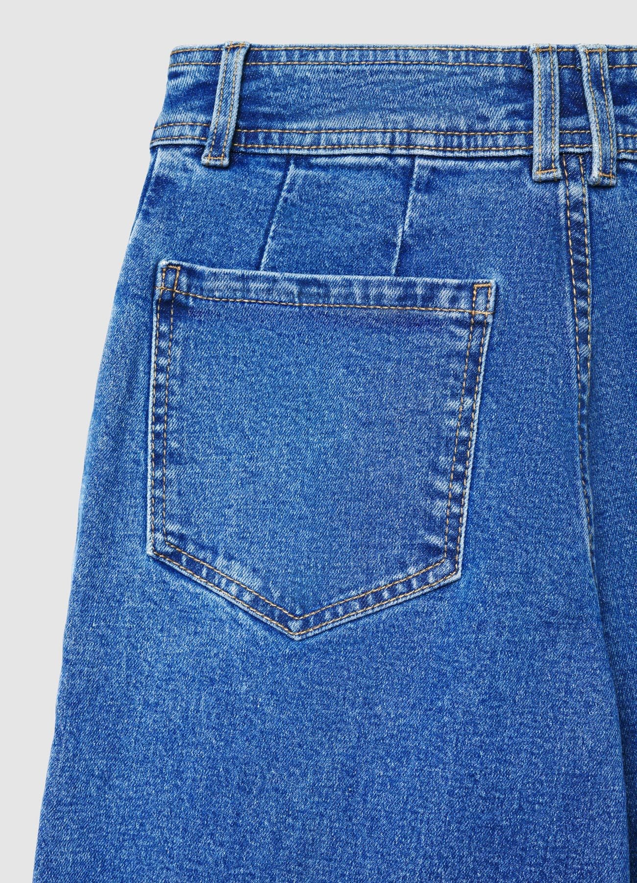Jeans wide leg con cuciture in rilievo - Image 6