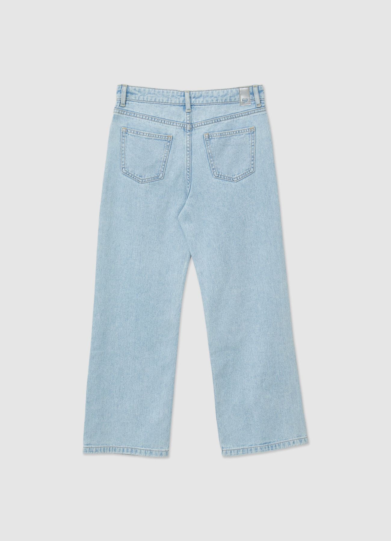 Jeans wide leg con perle