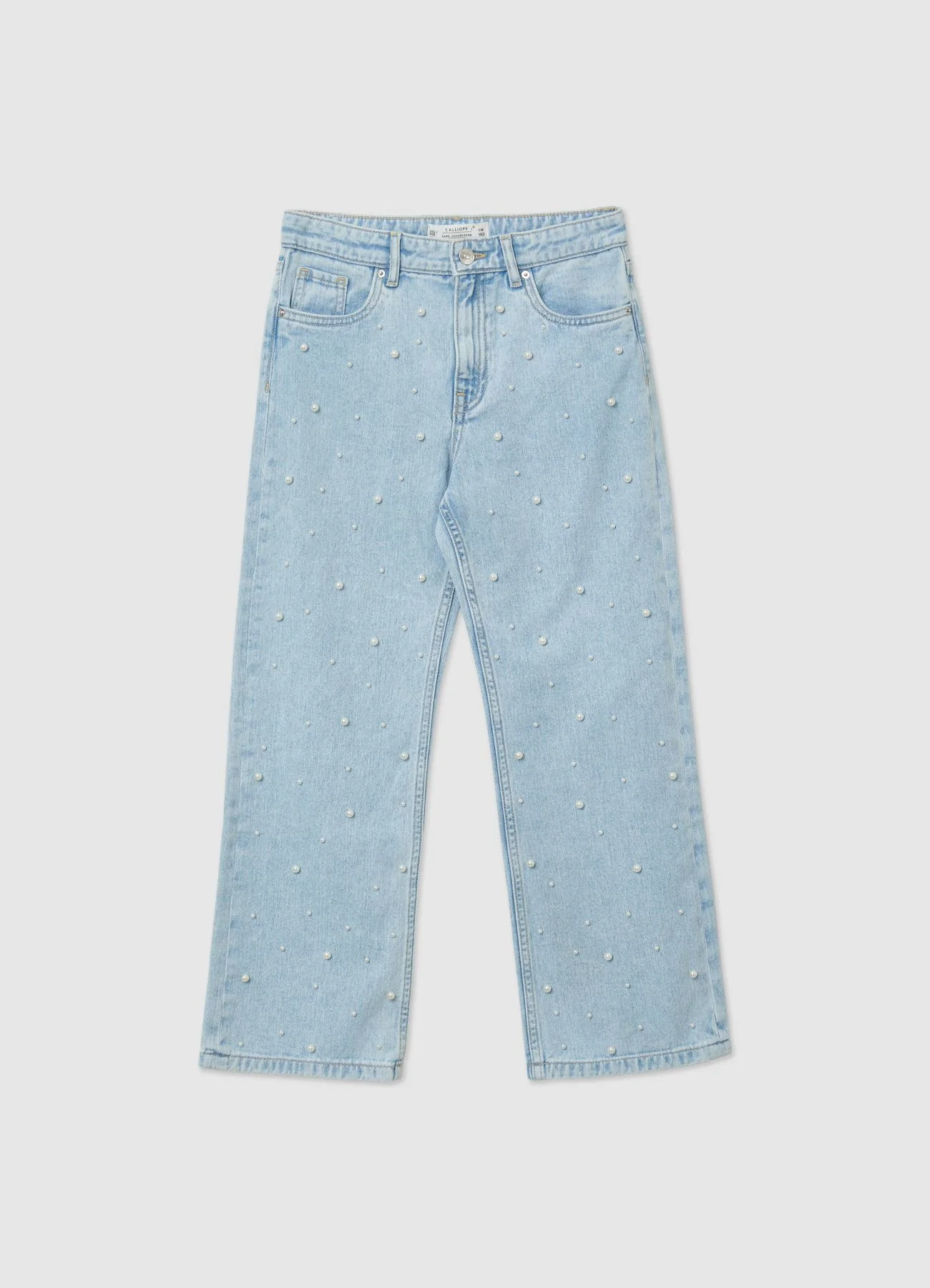 Jeans wide leg con perle - Image 3