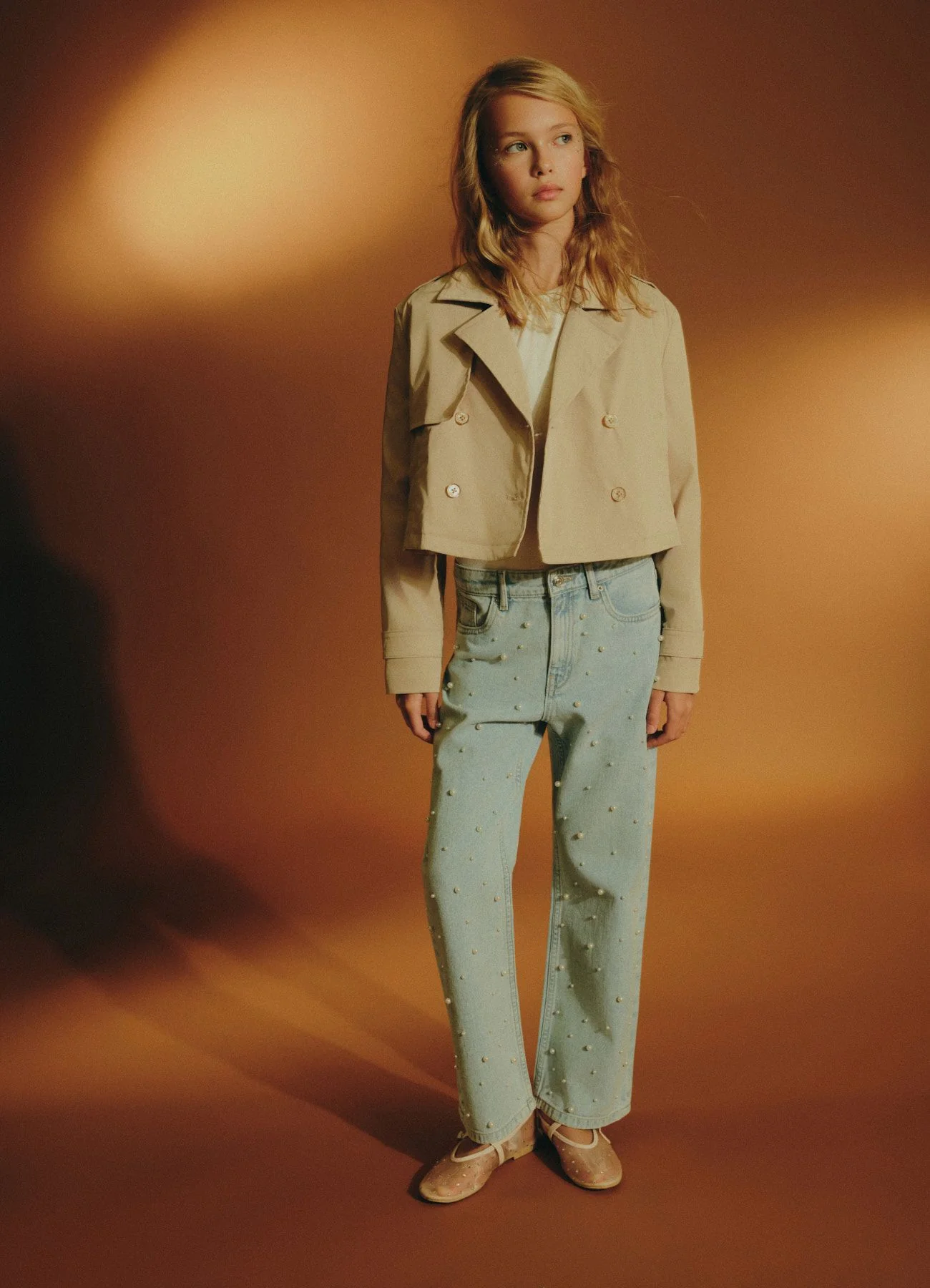 Jeans wide leg con perle - Image 4
