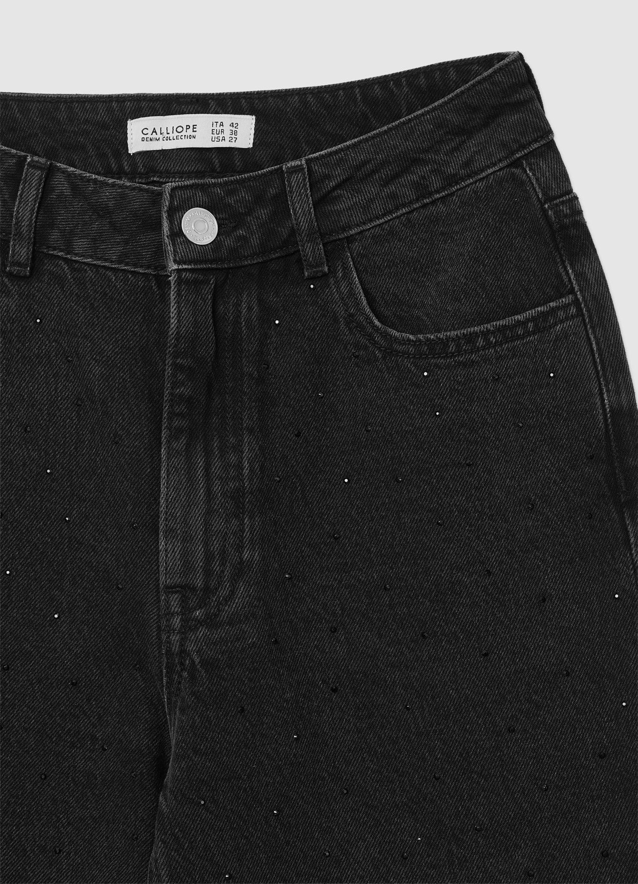 Jeans wide leg con strass - Image 6