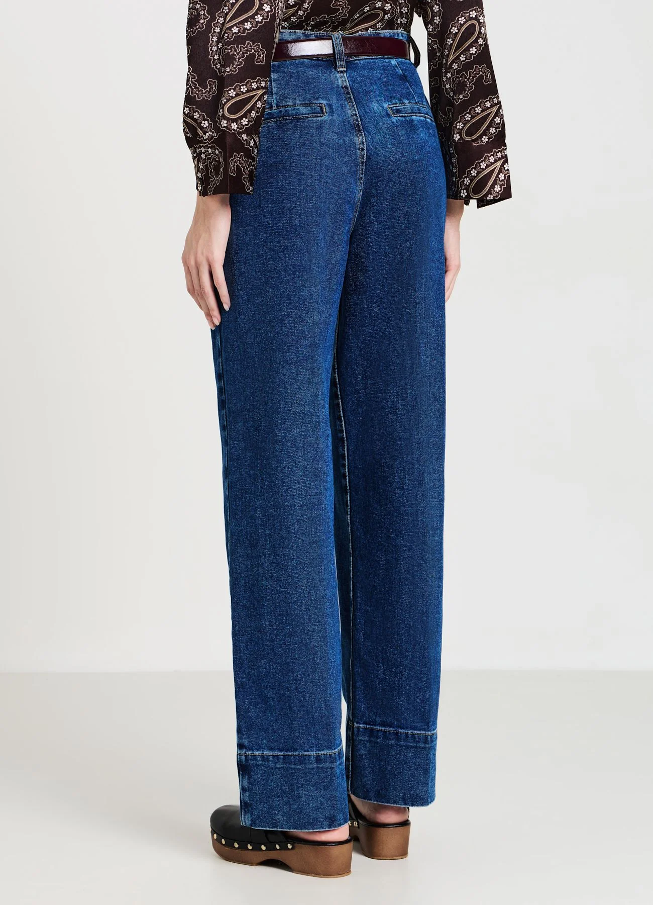 Jeans wide leg con tasche alla francese - Image 2