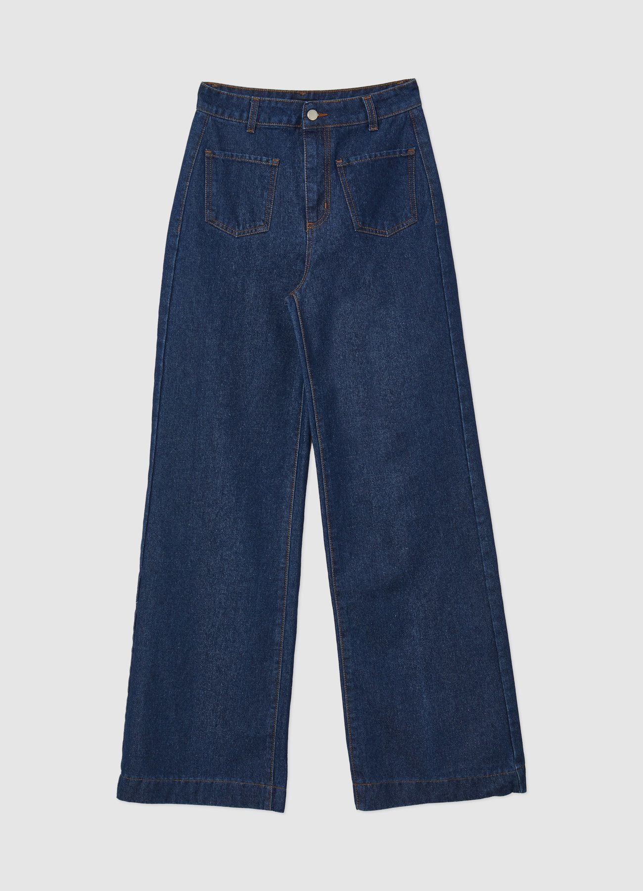 Jeans wide leg tasche applicate - Image 5