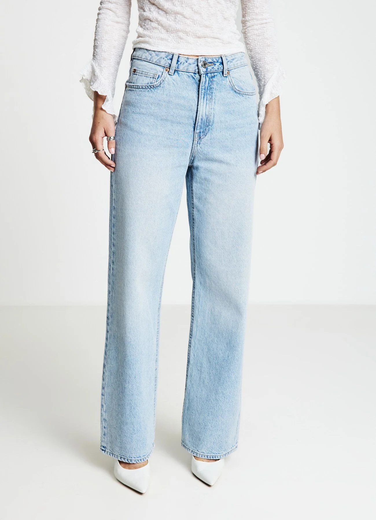 Jeans wide leg vita alta - Image 3