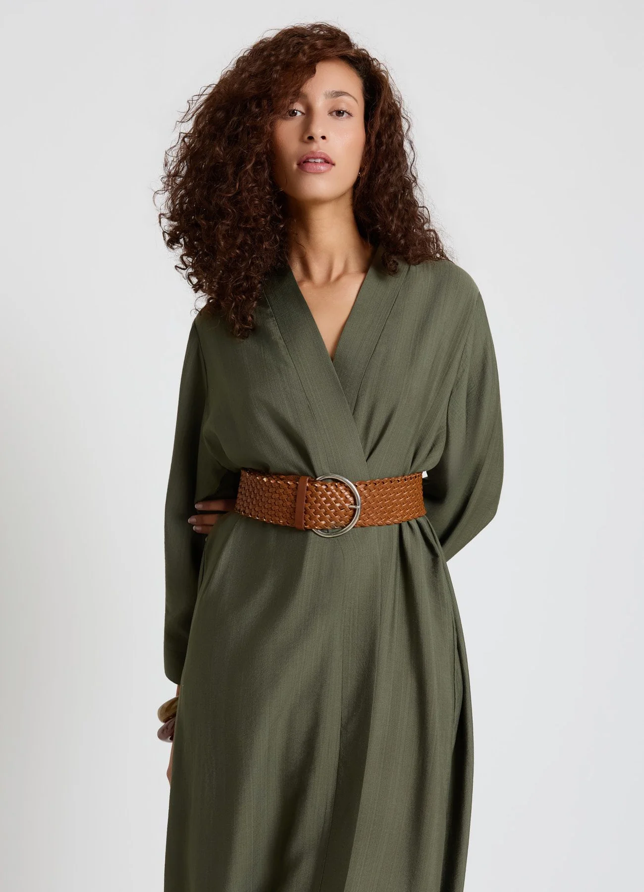 Kimono lungo a tinta unita - Image 3