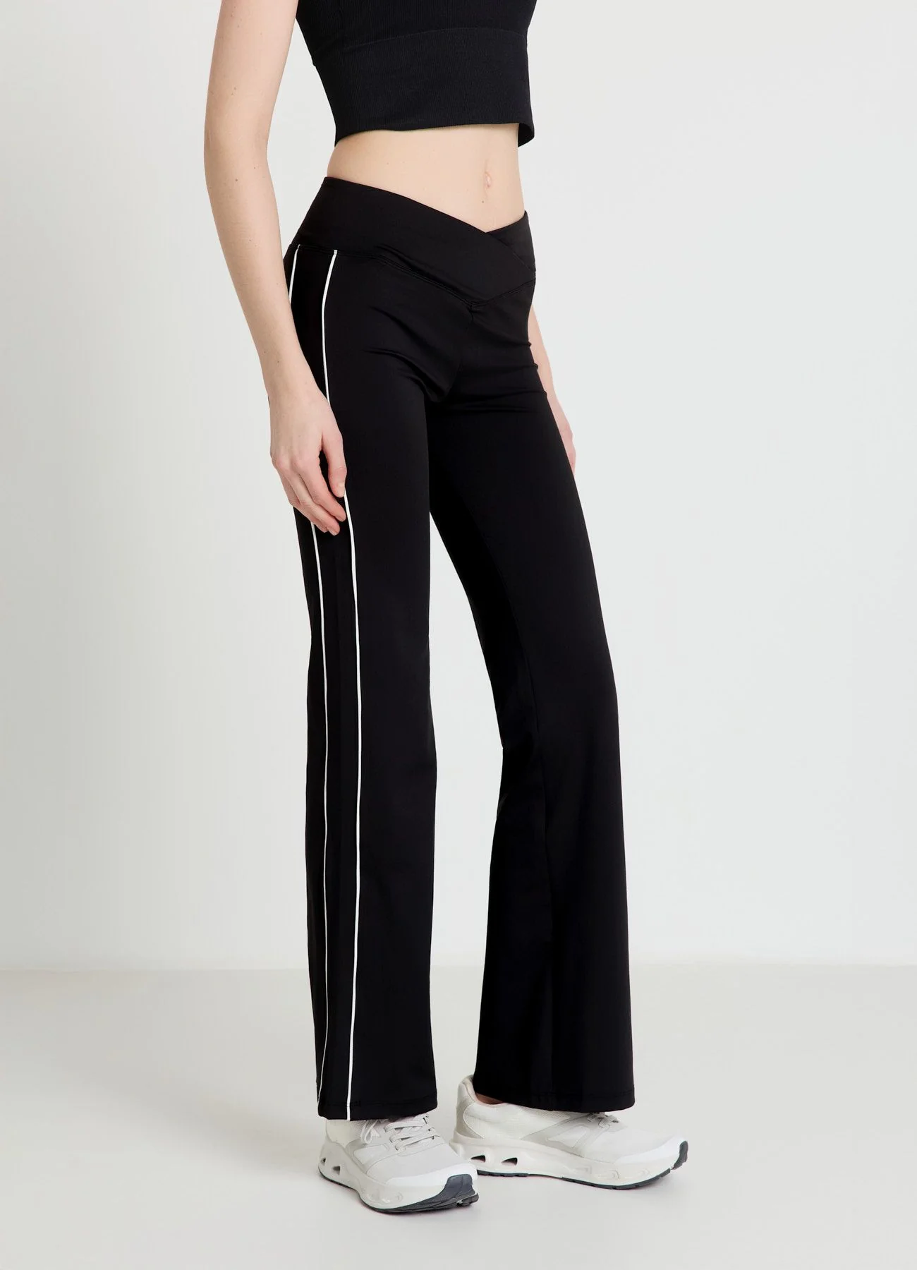 Leggings a zampa cuciture a contrasto - Image 2