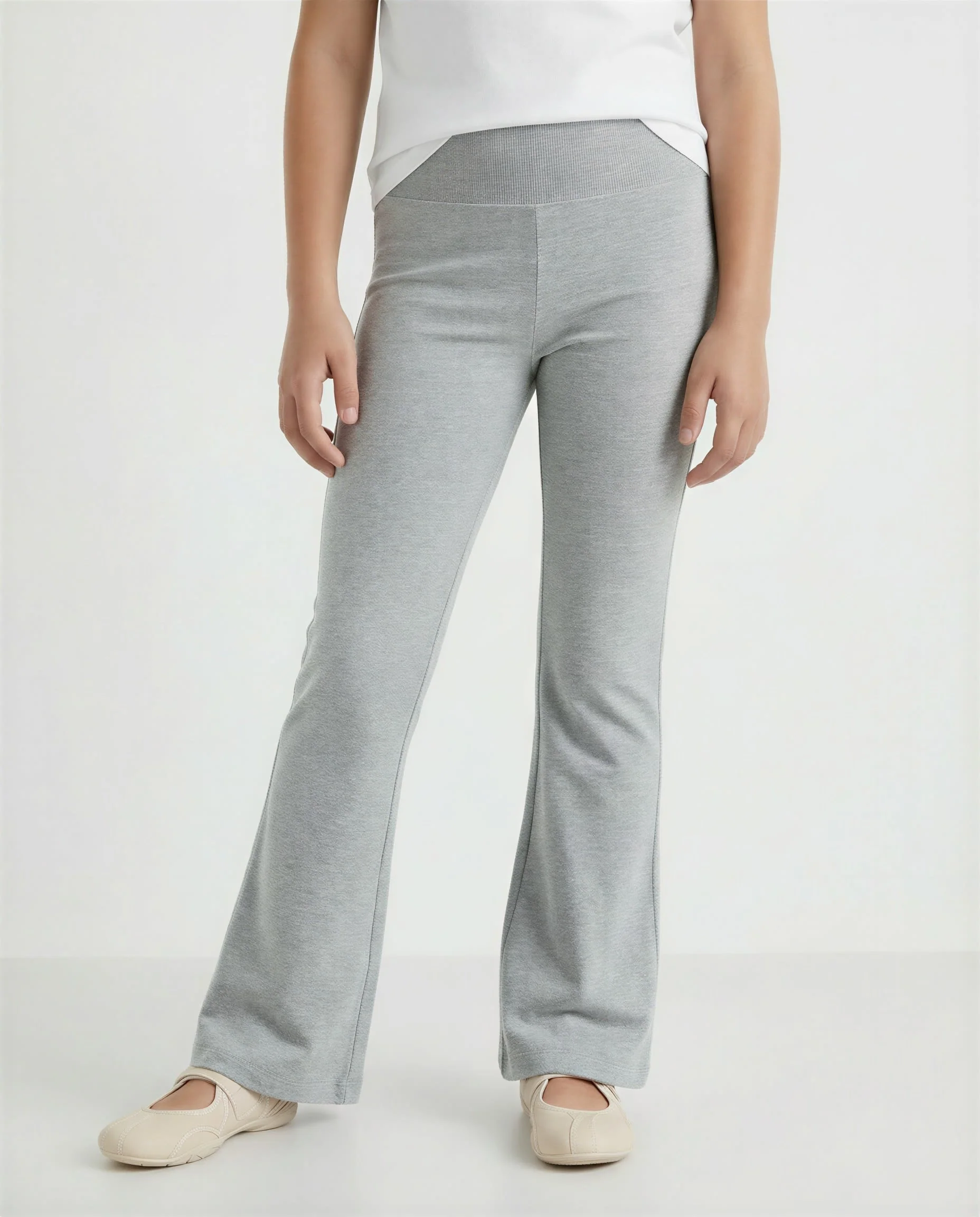 Leggings a zampa tinta unita - Image 3