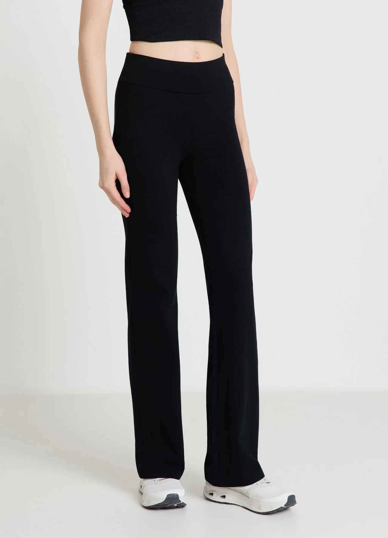 Leggings flare a tinta unita
