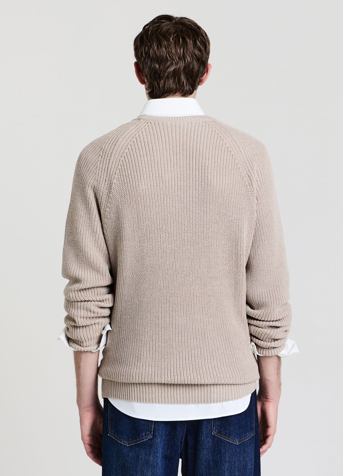 Maglia a coste con maniche raglan