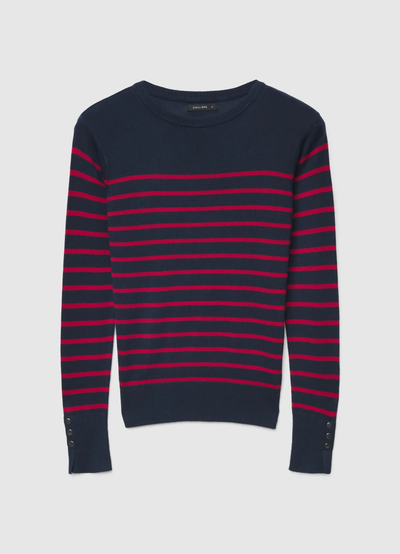 Maglia a righe con girocollo - Image 5