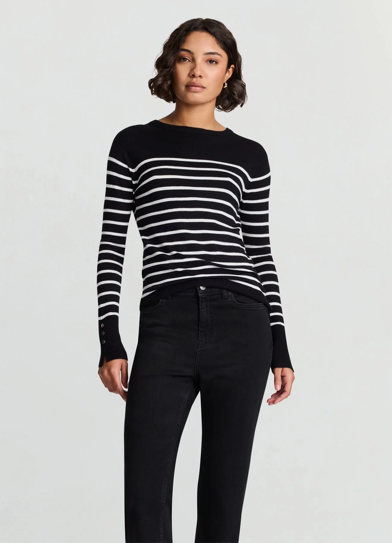 Maglia a righe con girocollo
