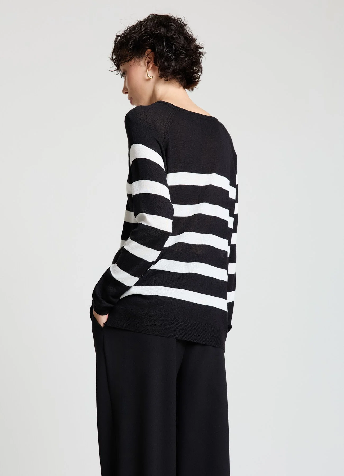 Maglia a righe maniche raglan - Image 3